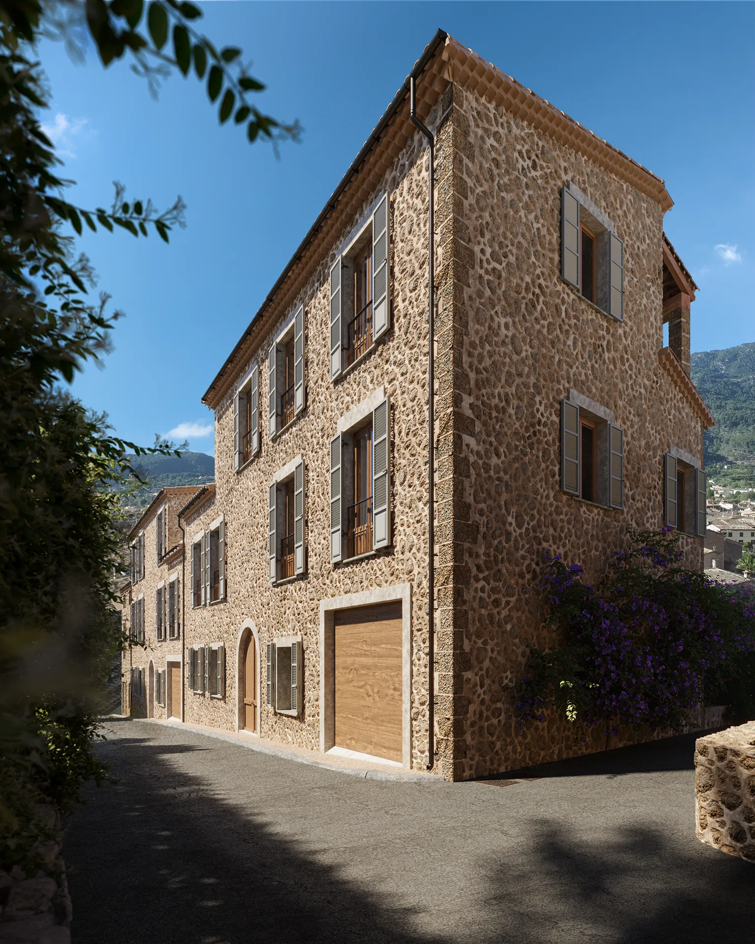 Casa Soller Mallorca Fachada Inmobiliario Renders