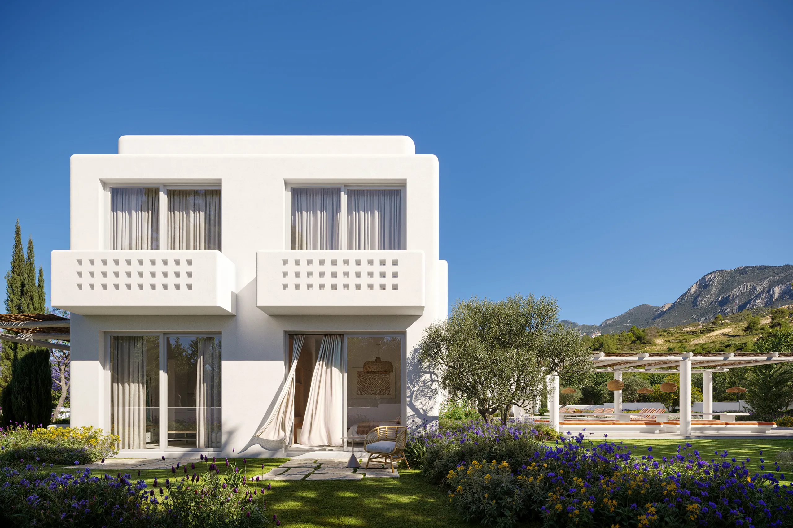 Housing Kyrenia Cyprus Fassade eye level 3D Real Estate