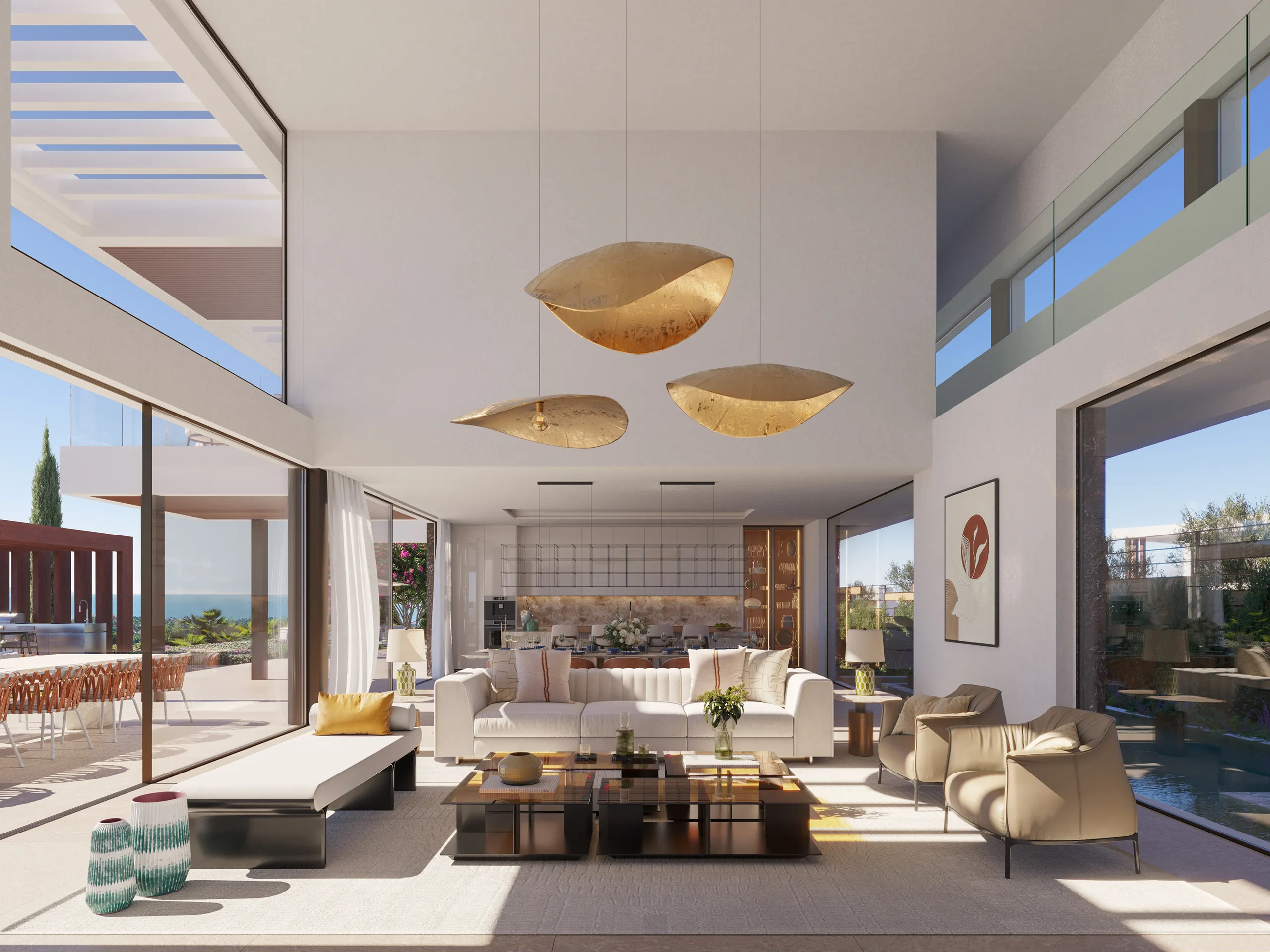 Villa Marbella Living Property Branding Renders