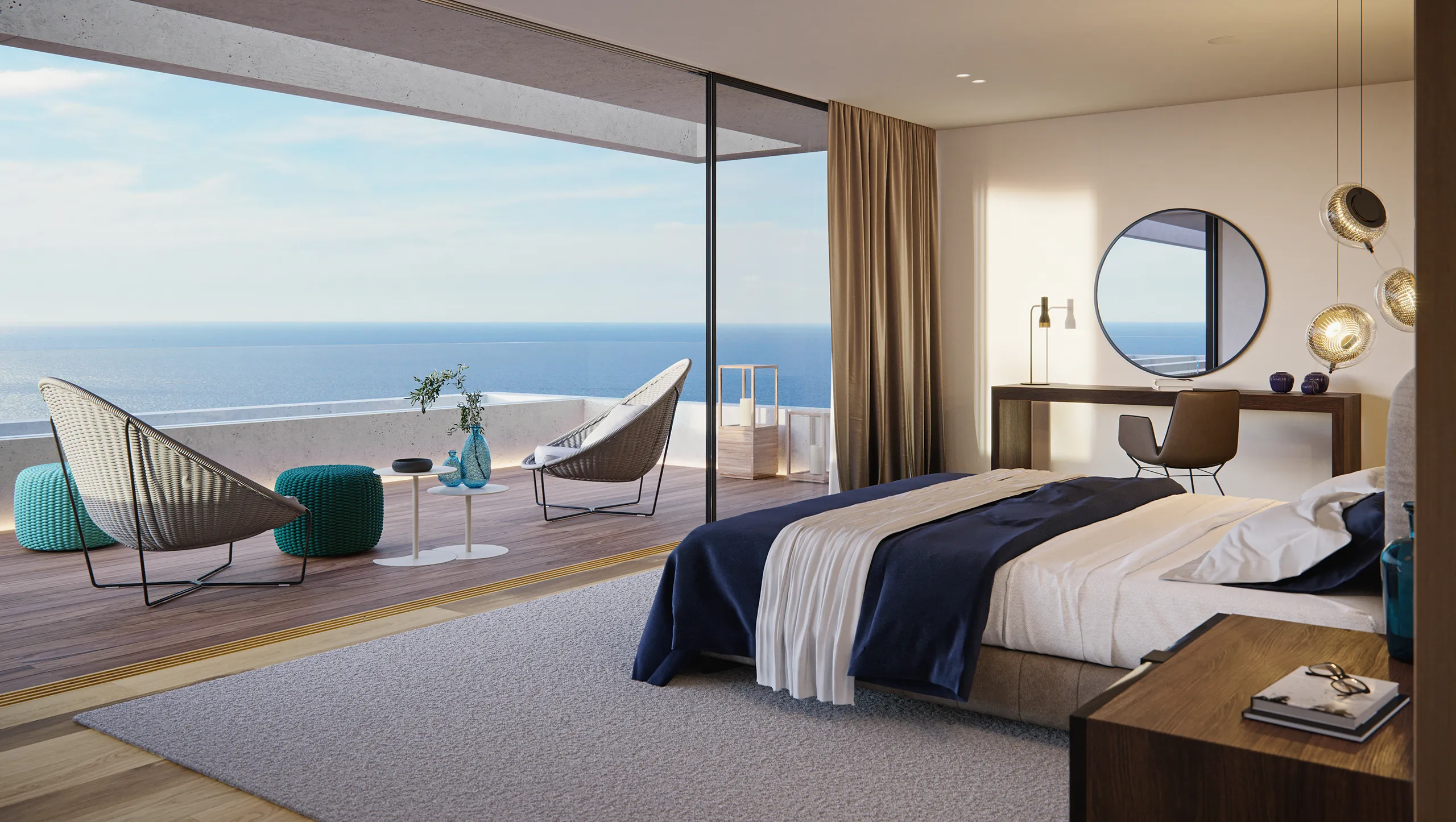 House Cala Llamp Mallorca Bedroom real estate renders
