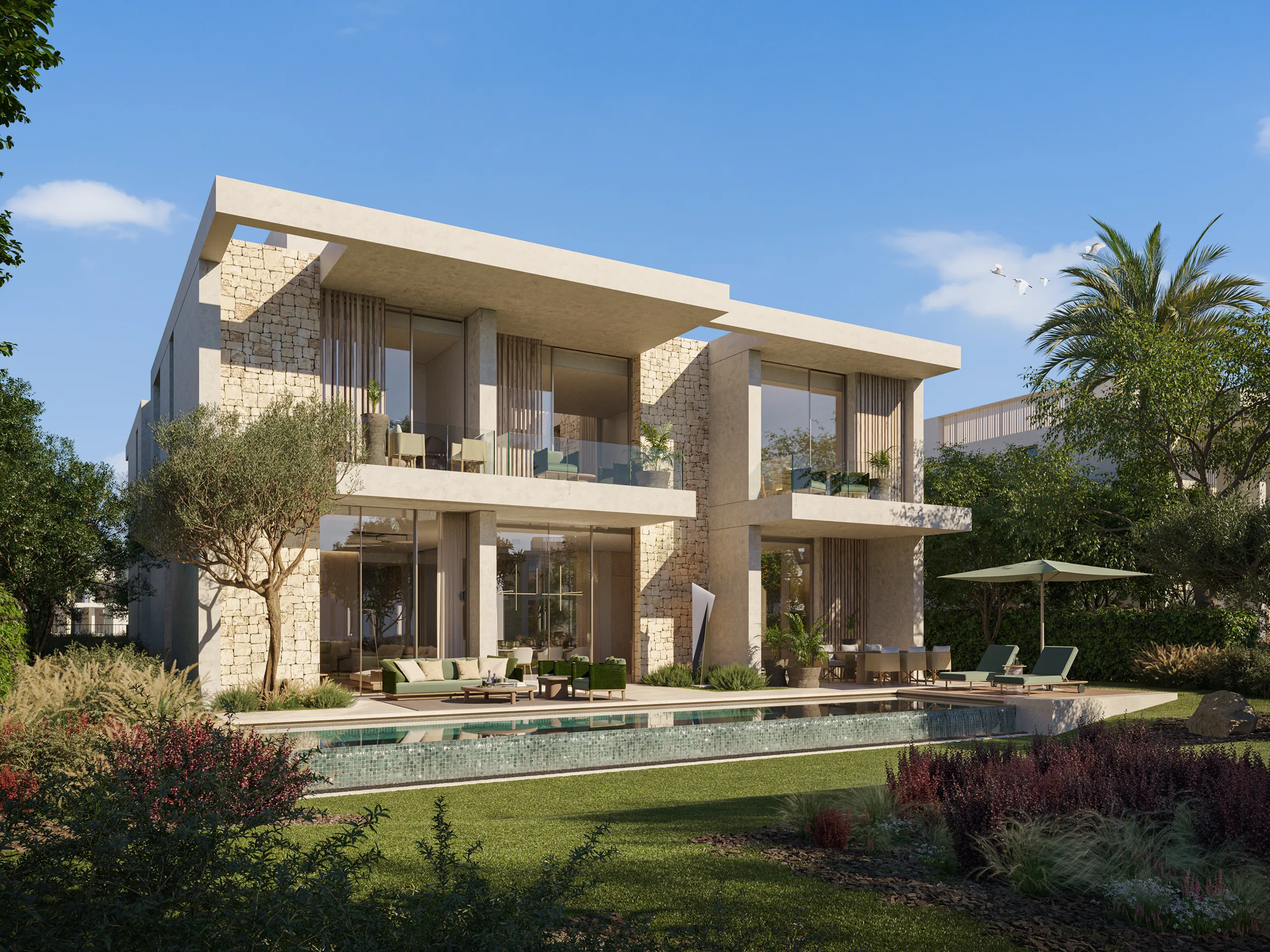 Villa in Dubai Pool Hyperrealistic Renders
