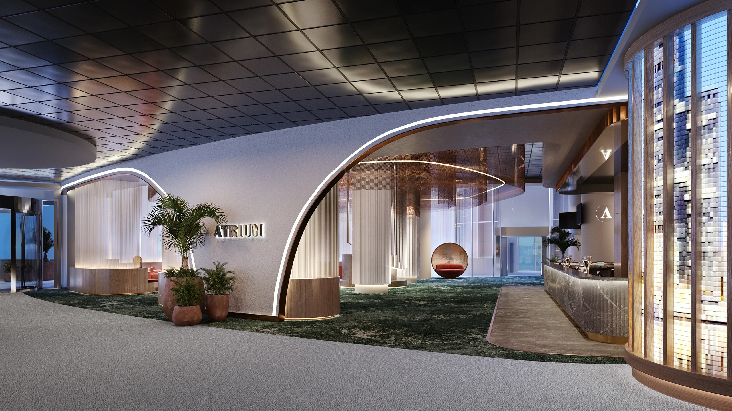 Bar Gold Coast Australia Restaurant Bar Real Estate Rendering