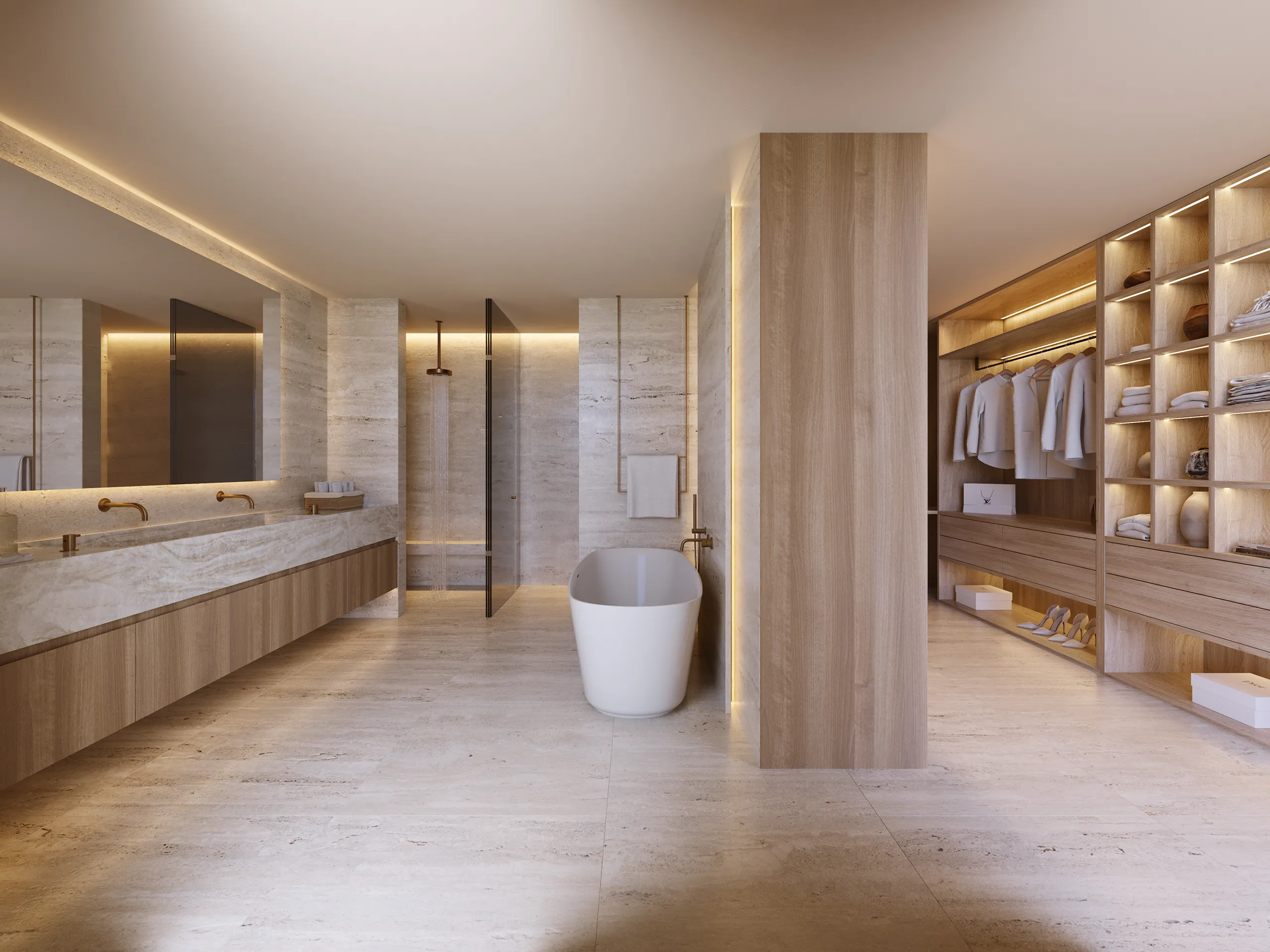 Viviendas Luxury Madrid Bedroom Architecture Visualization