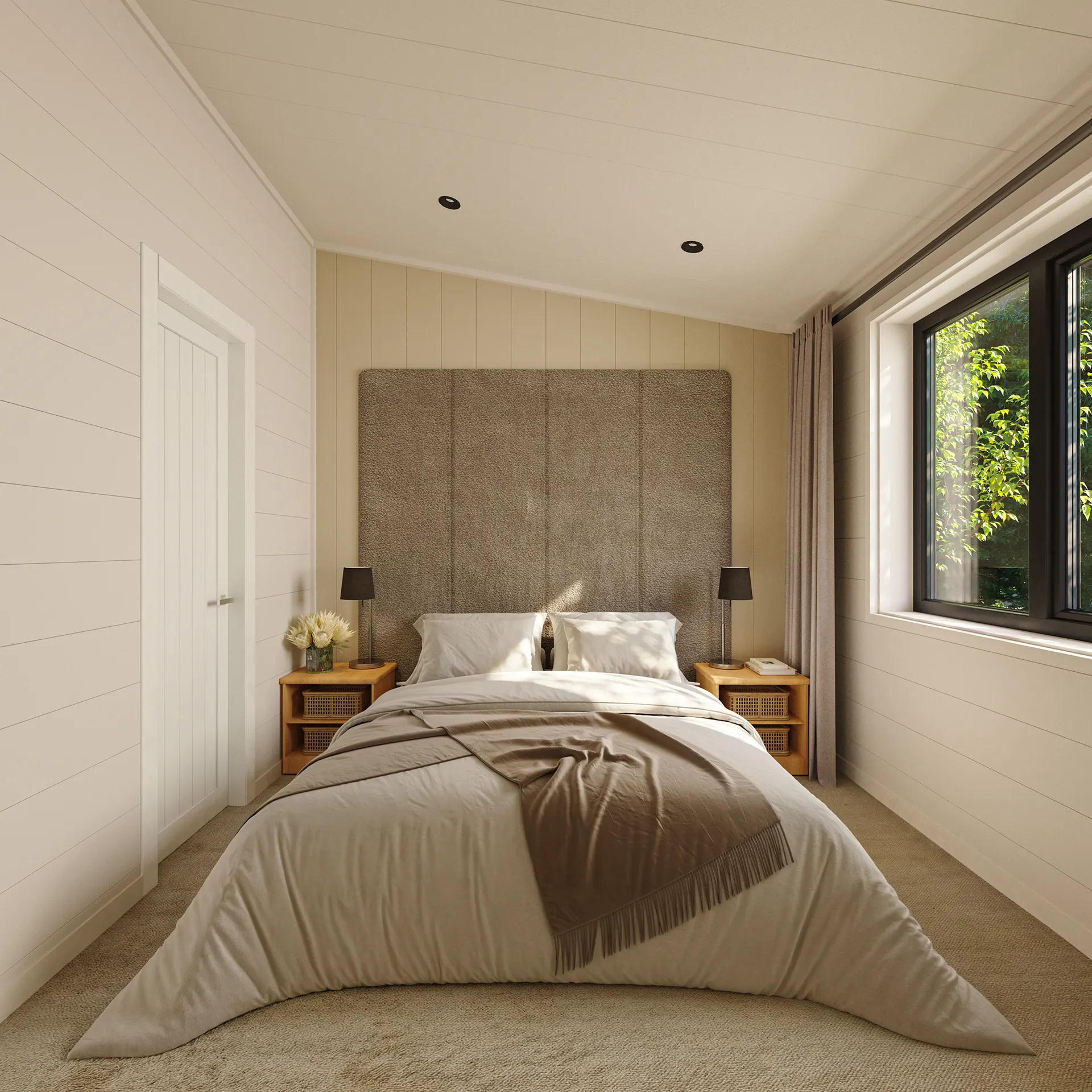 Lodges Lake District Uk Dormitorio Render fotorrealista