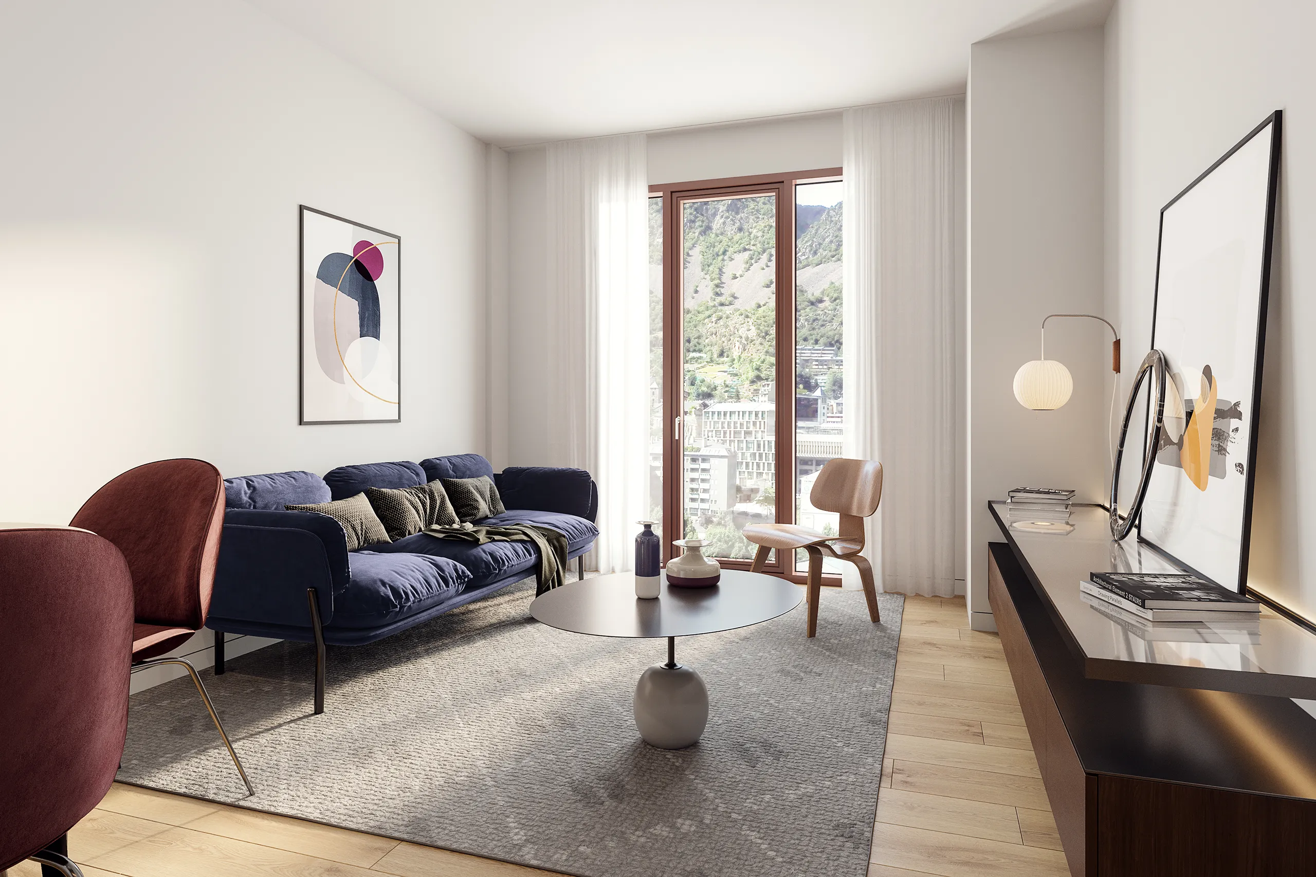 Viviendas Andorra La Bella Andorra Living Photorealistic Visualisation