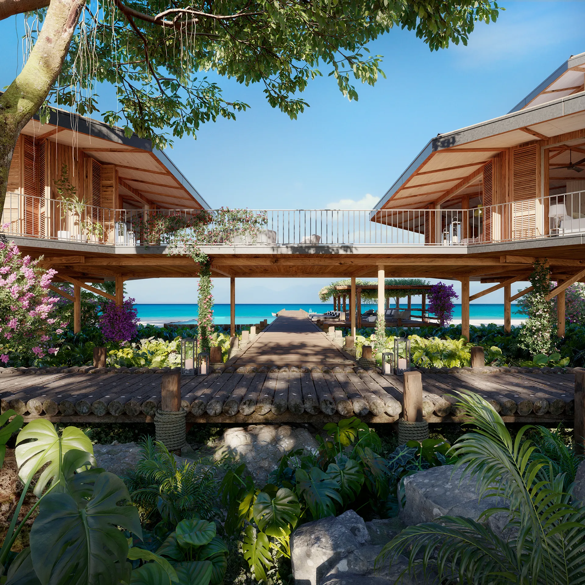 Masterplan Zanzibar Zanzibar Fassade eye level Architecture Renders