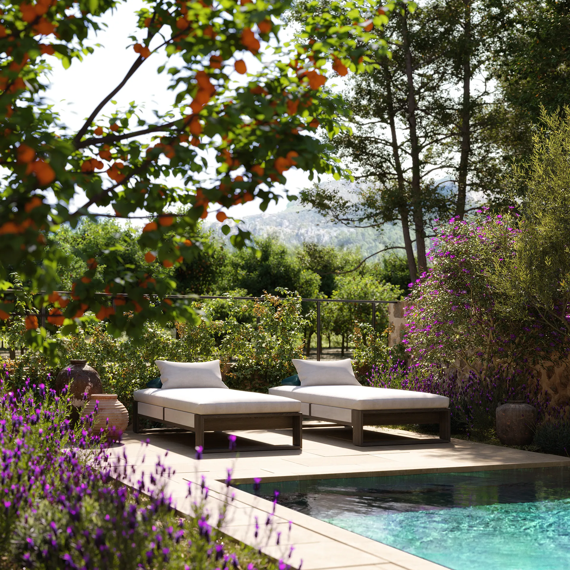 House Soller Mallorca Pool Architectural Visualisation
