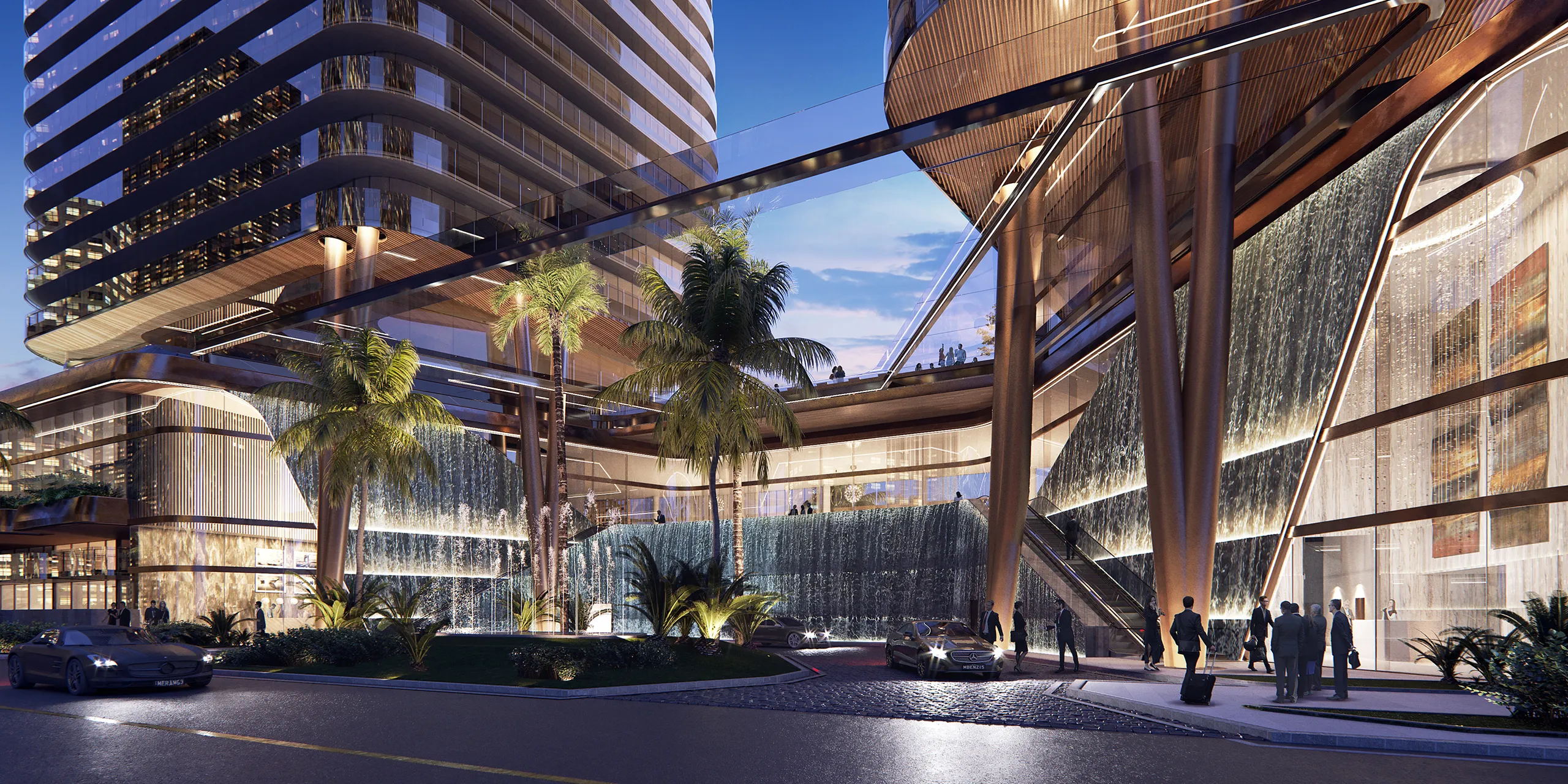 Hotel Sunnyland Gold Coast Australia Fassade eye level 3D Architecture