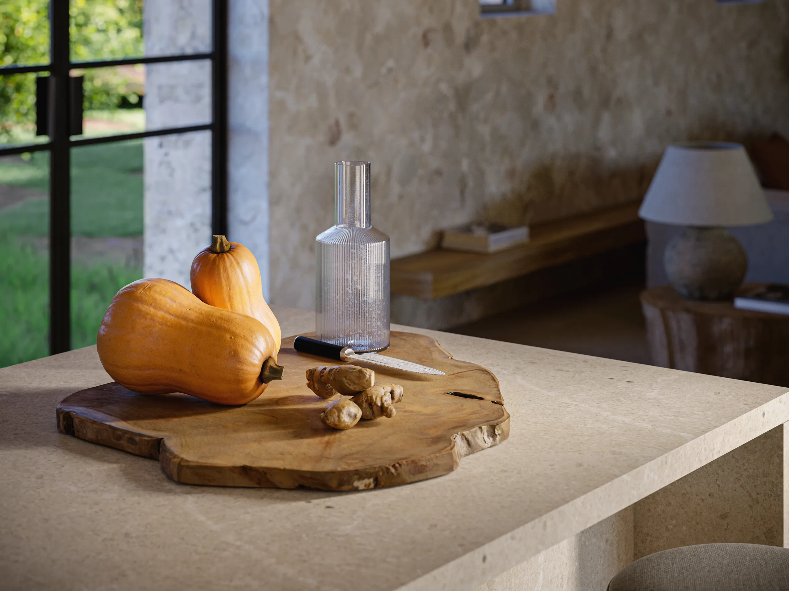 Estate Santanyi Mallorca Kitchen Hyperrealistic Visualization