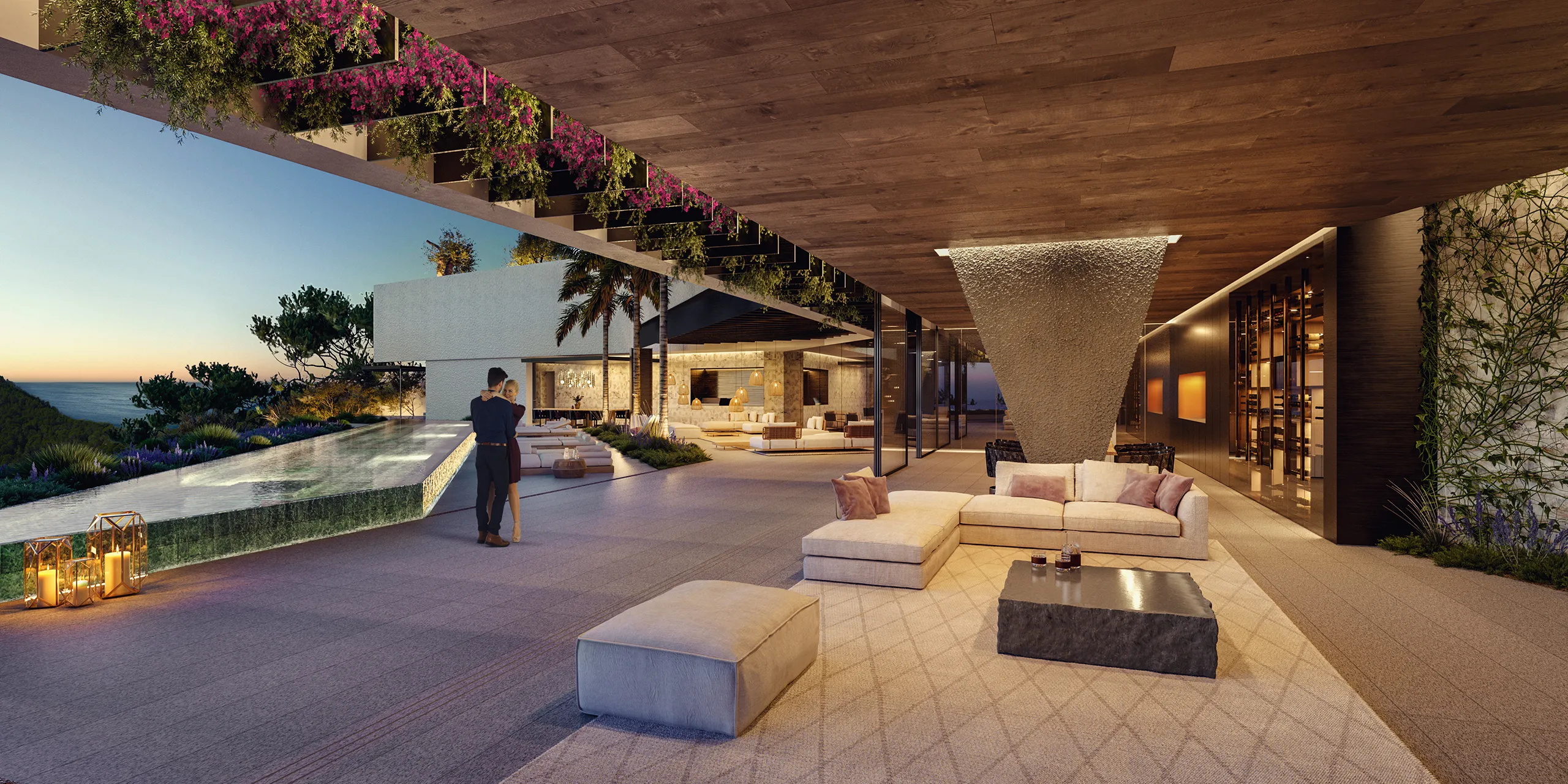 House Switzerland terrace Architectural Rendering