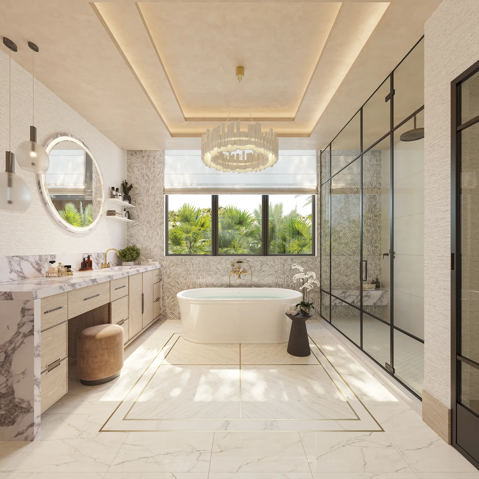Villa Fort Lauderdale Usa Bathroom Photorealistics Cgi