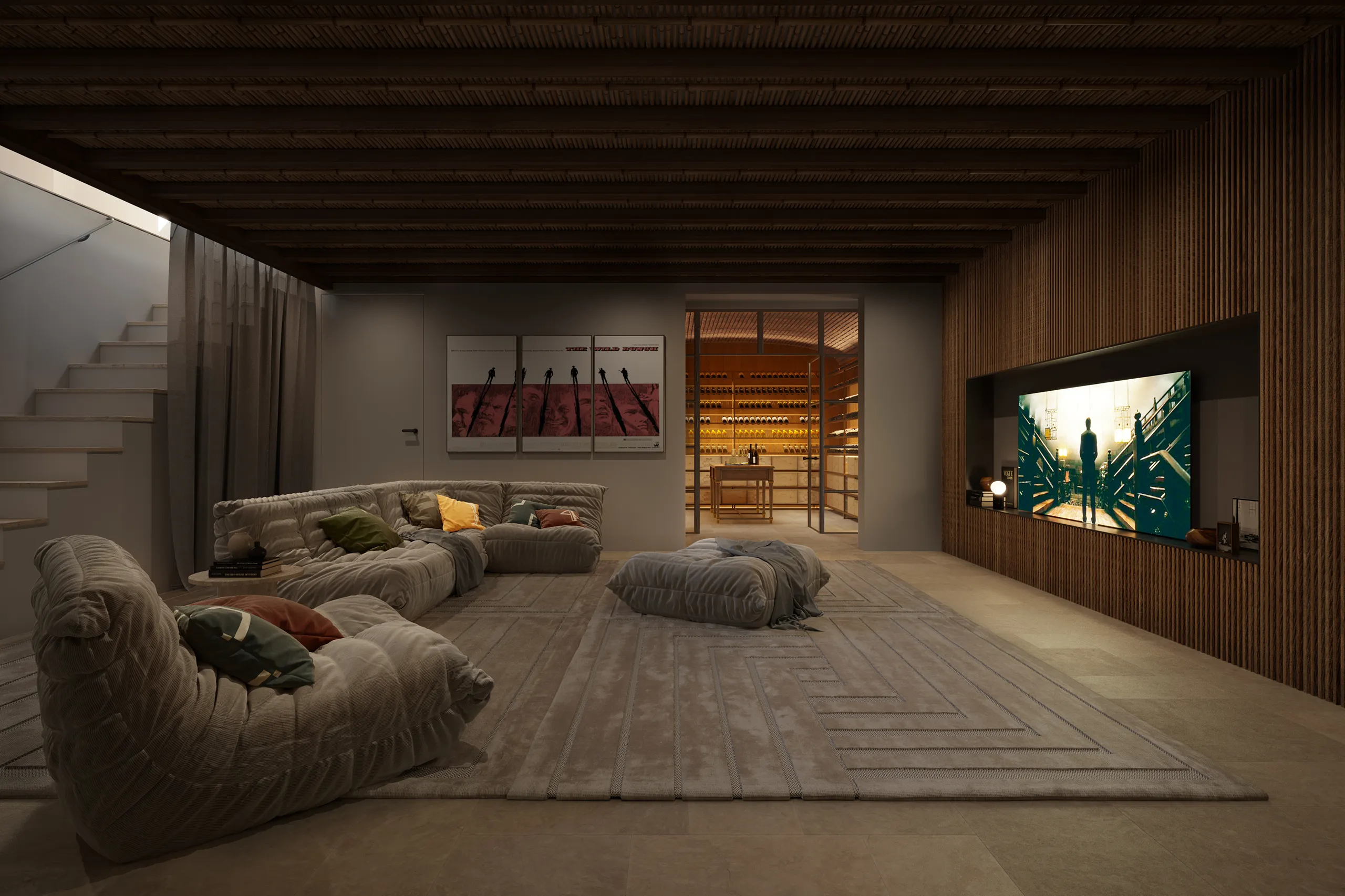 Finca Soller Mallorca Home Cinema Hyperrealistic Renders