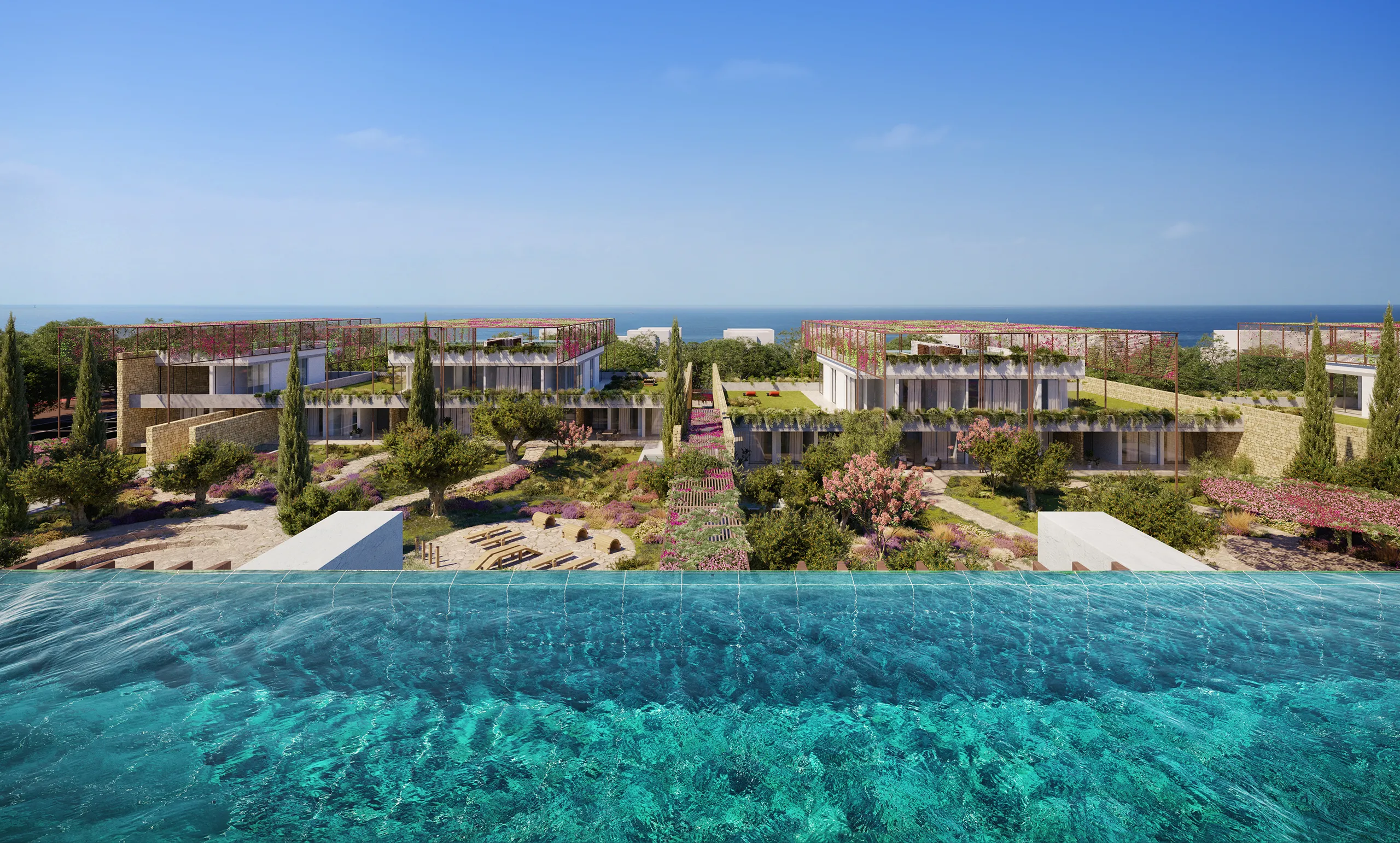 Atenas Housing Atenas Greece Aerial view Architectural Vr