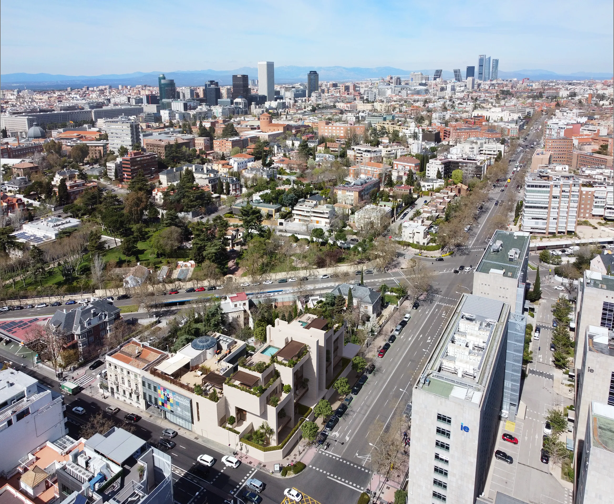 Viviendas Luxury Madrid Aerial view Rendering of Architecture