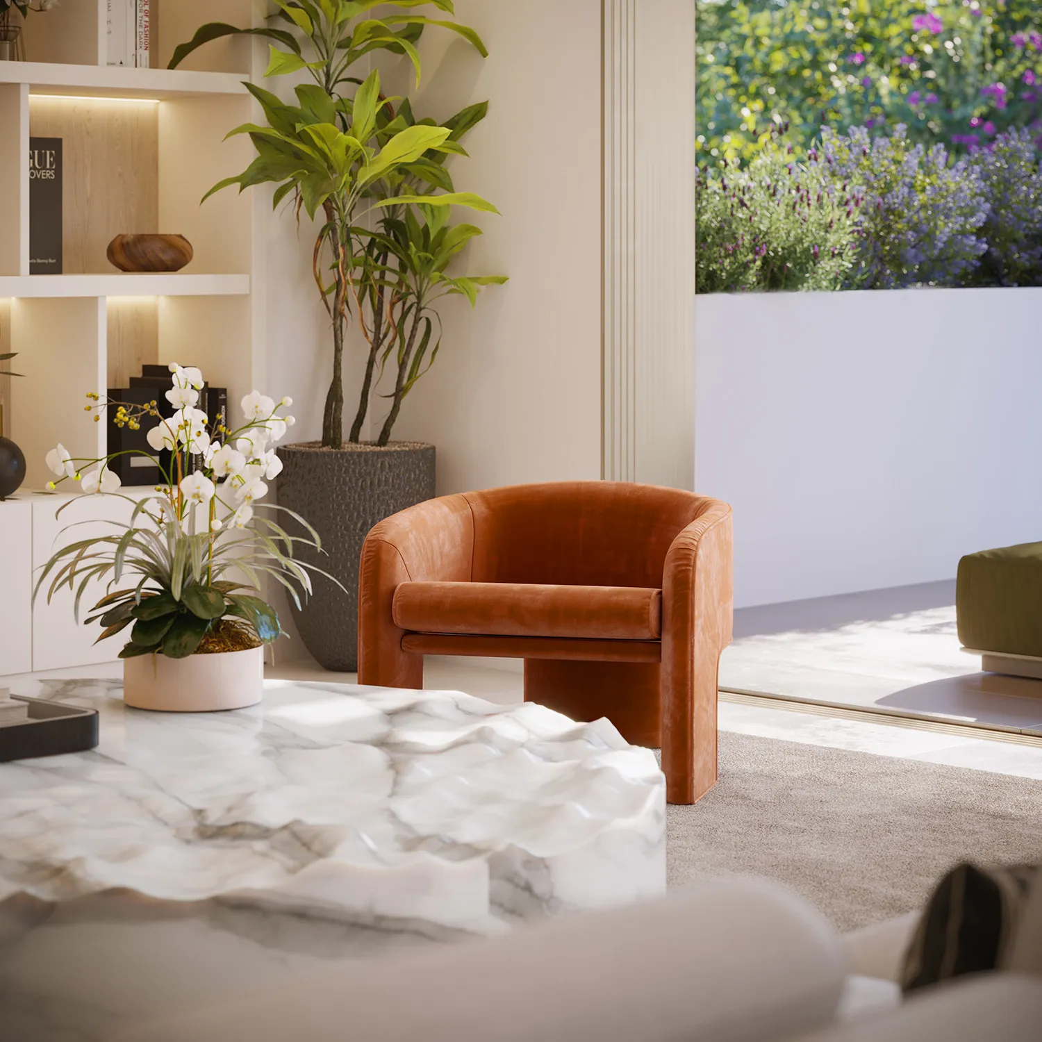 Benalus Residences Golden Mile Marbella Living photorealistic visualization