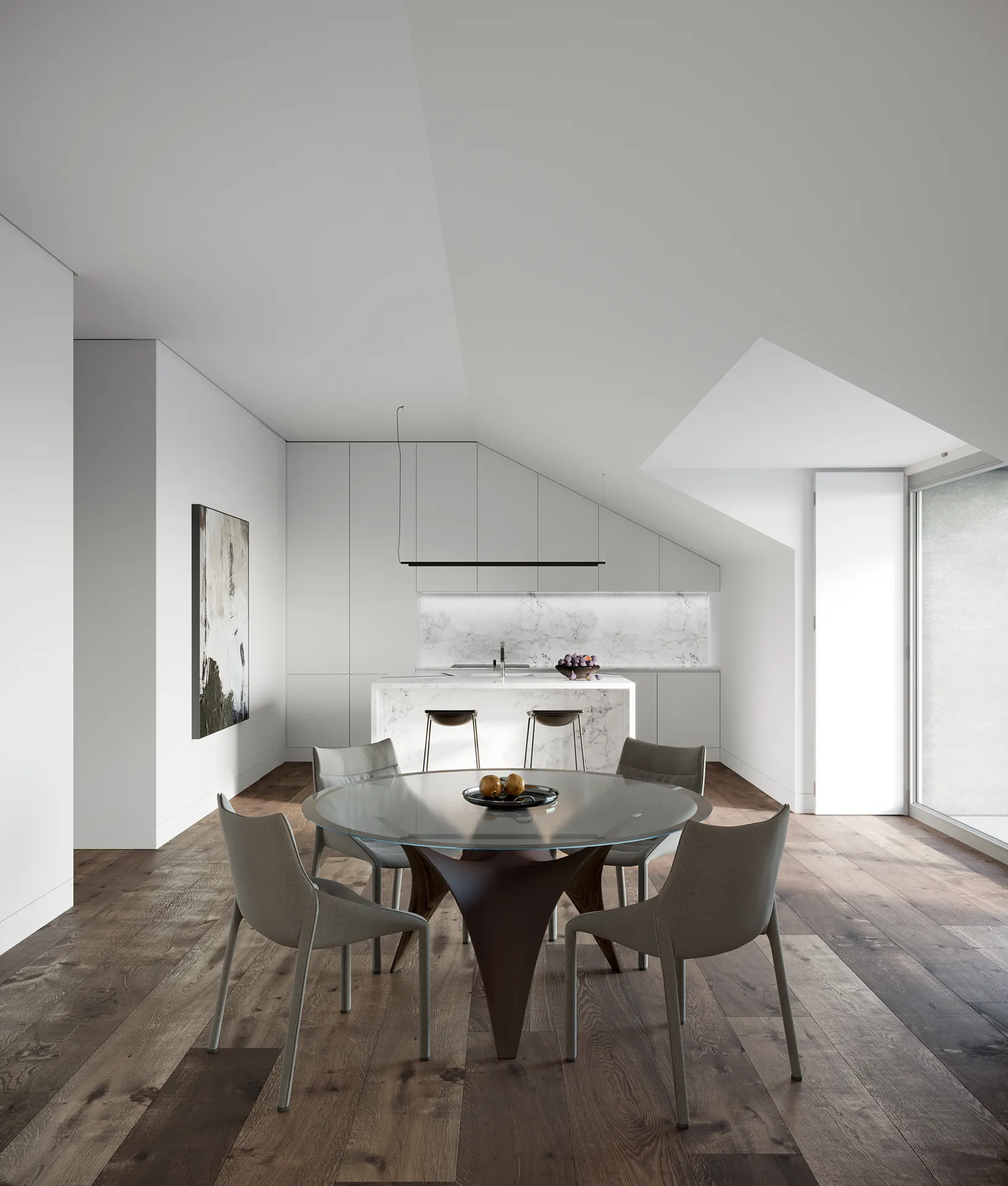 Eduardo Coelho Residences Lisboa Portugal Kitchen Architecture Rendering