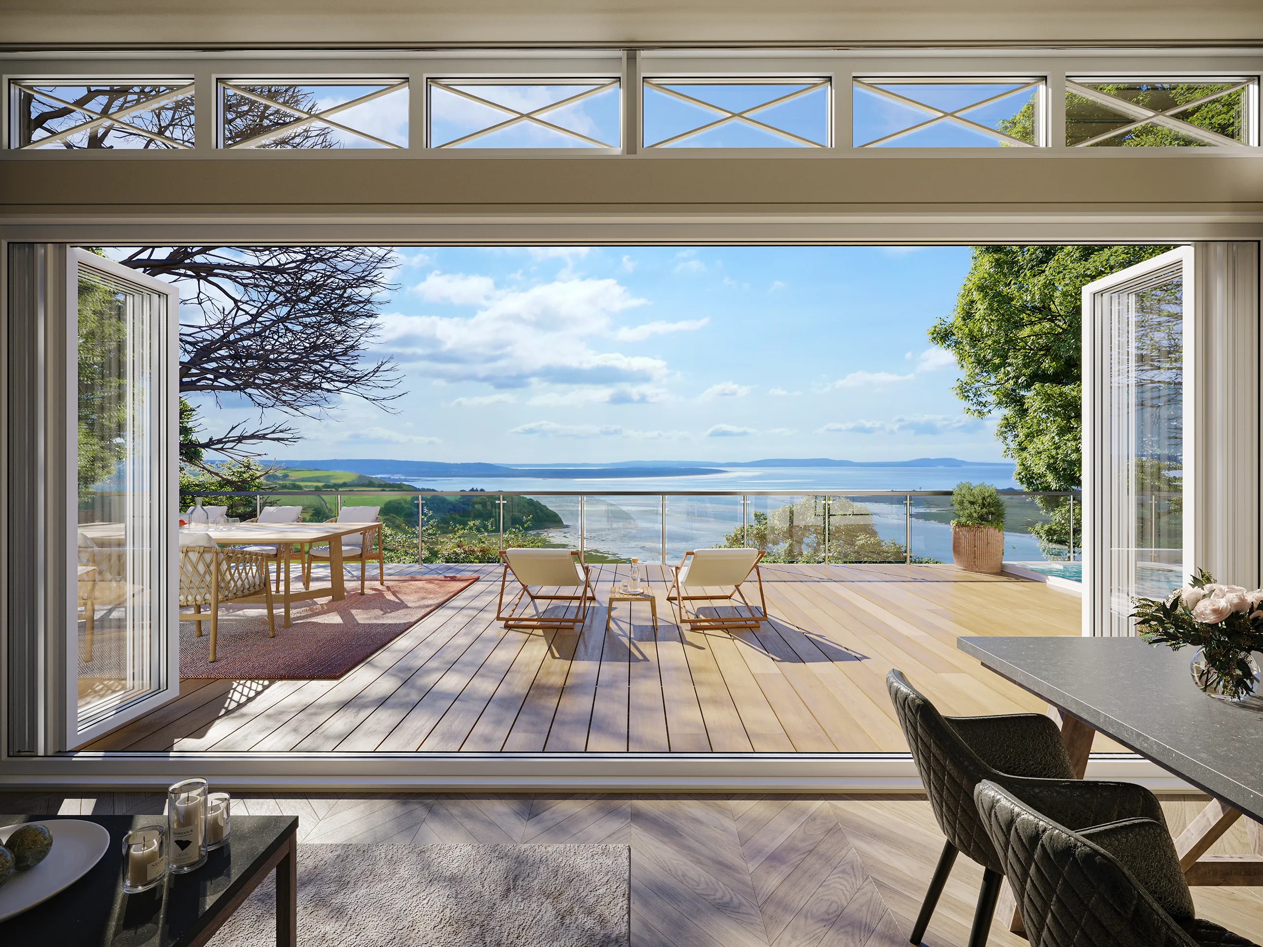 Lodge Dylan South Wales Uk terrace Hyperrealistic Visualization