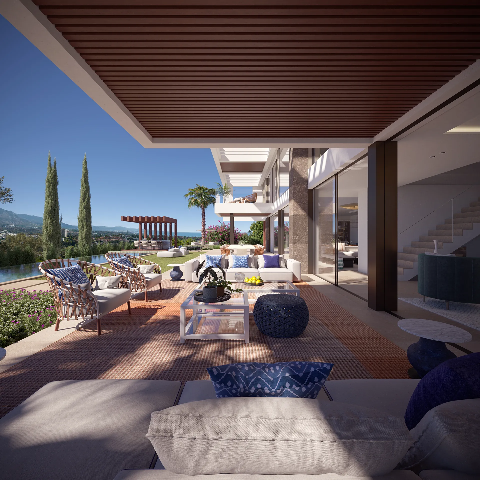 Villa Marbella terrace Property Branding Virtual Tour