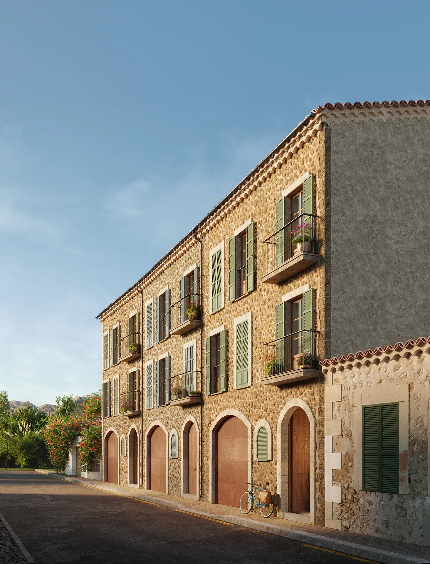 House Soller Mallorca Fassade eye level Architectural Vr
