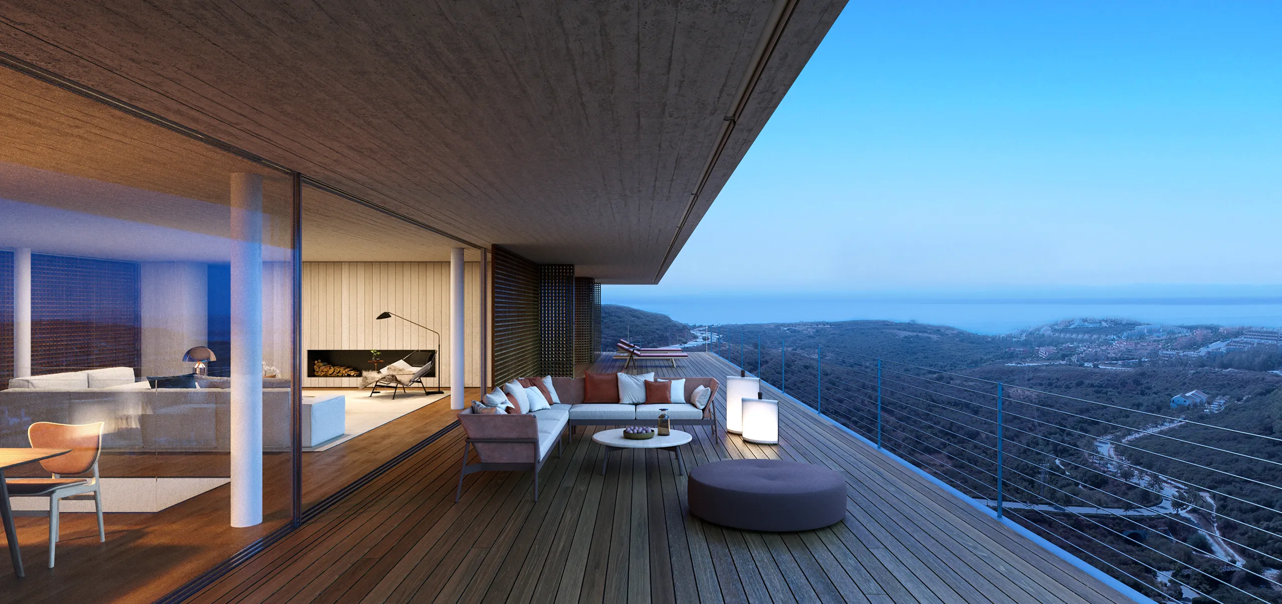 House Finca Cortesin Marbella terrace Photorealistic Cgi