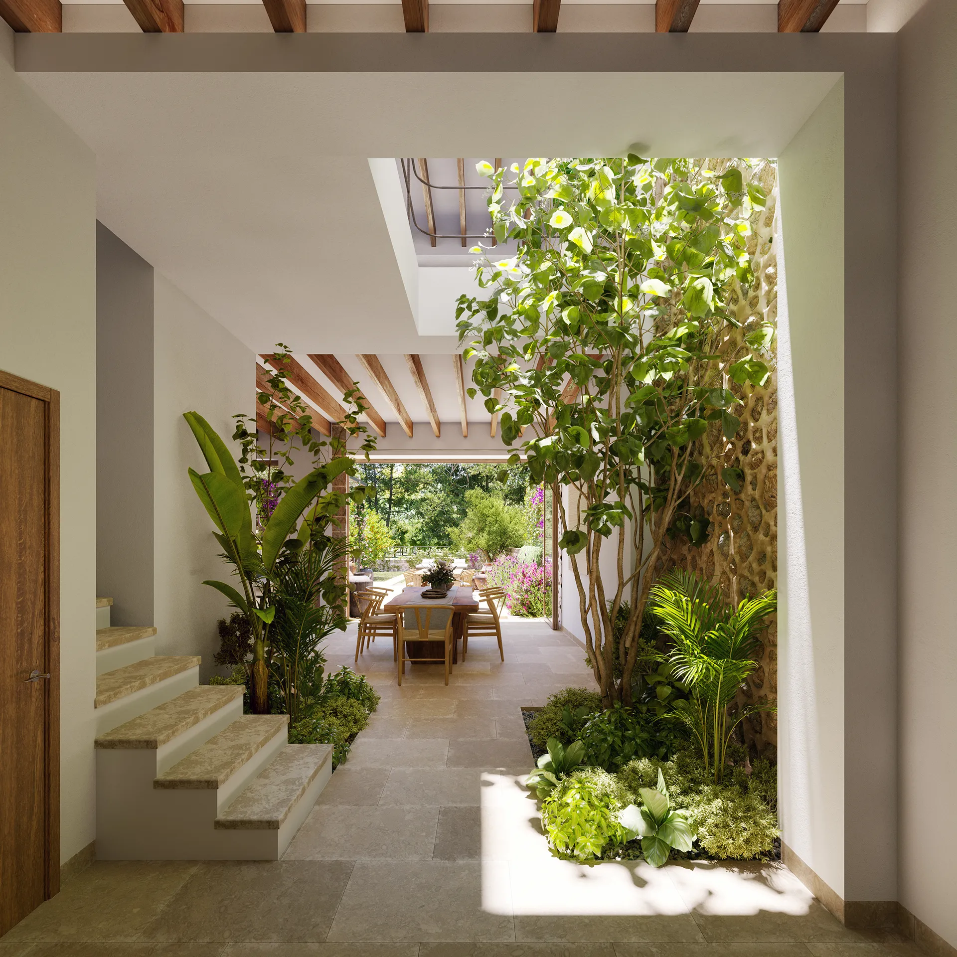House Soller Mallorca stair Architectural 3D
