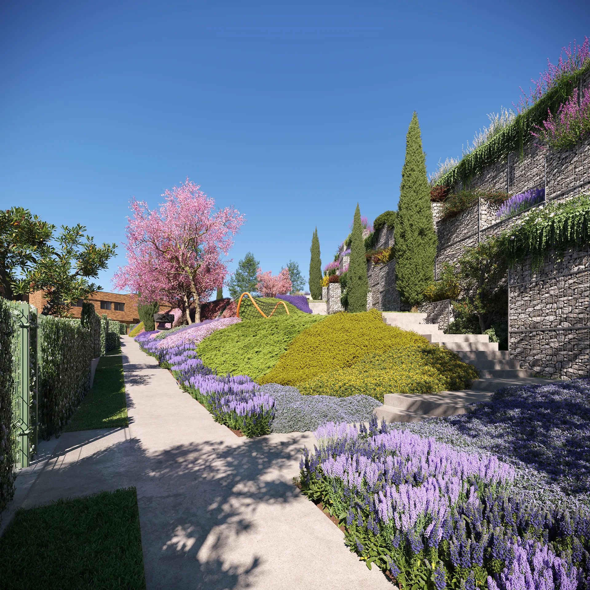 Villa Colmenar Viejo Madrid  stair Hyperrealistic Renders