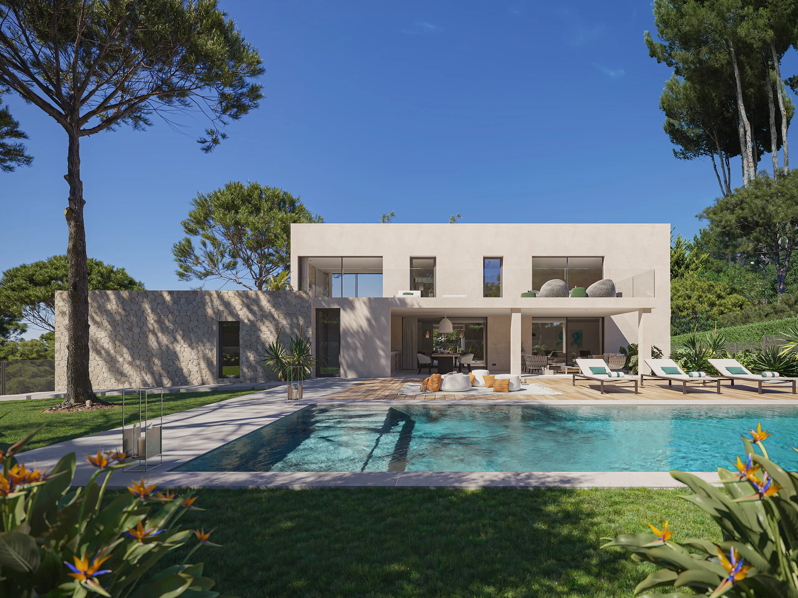 House Sta Ponca Mallorca Pool real estate rendering