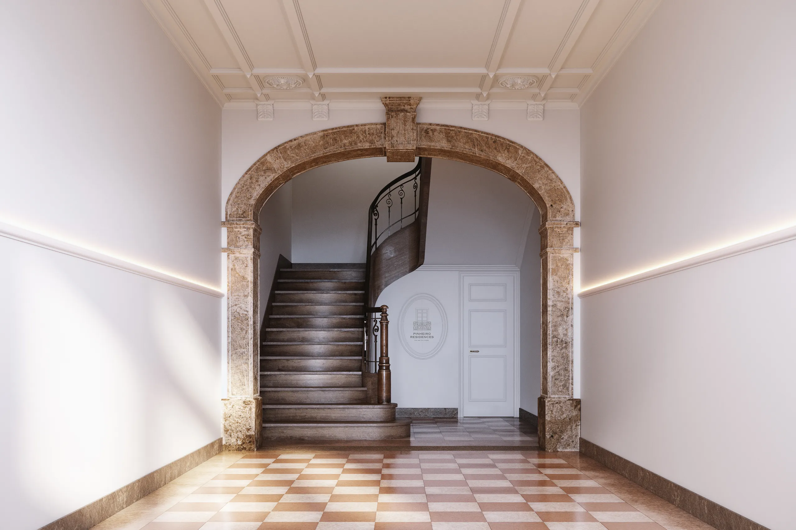 Pinheiro Residences Lisboa Portugal stair Architectural Virtual Tour