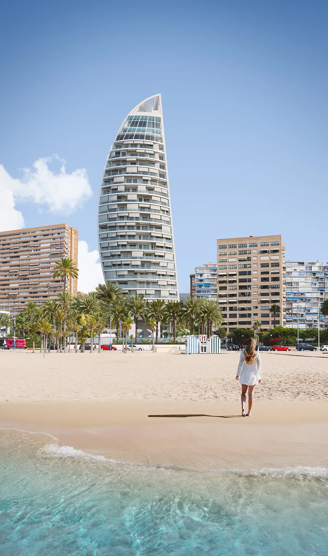 Delfin Tower Apartament Benidorm Benidorm Fassade eye level Architecture Cgi
