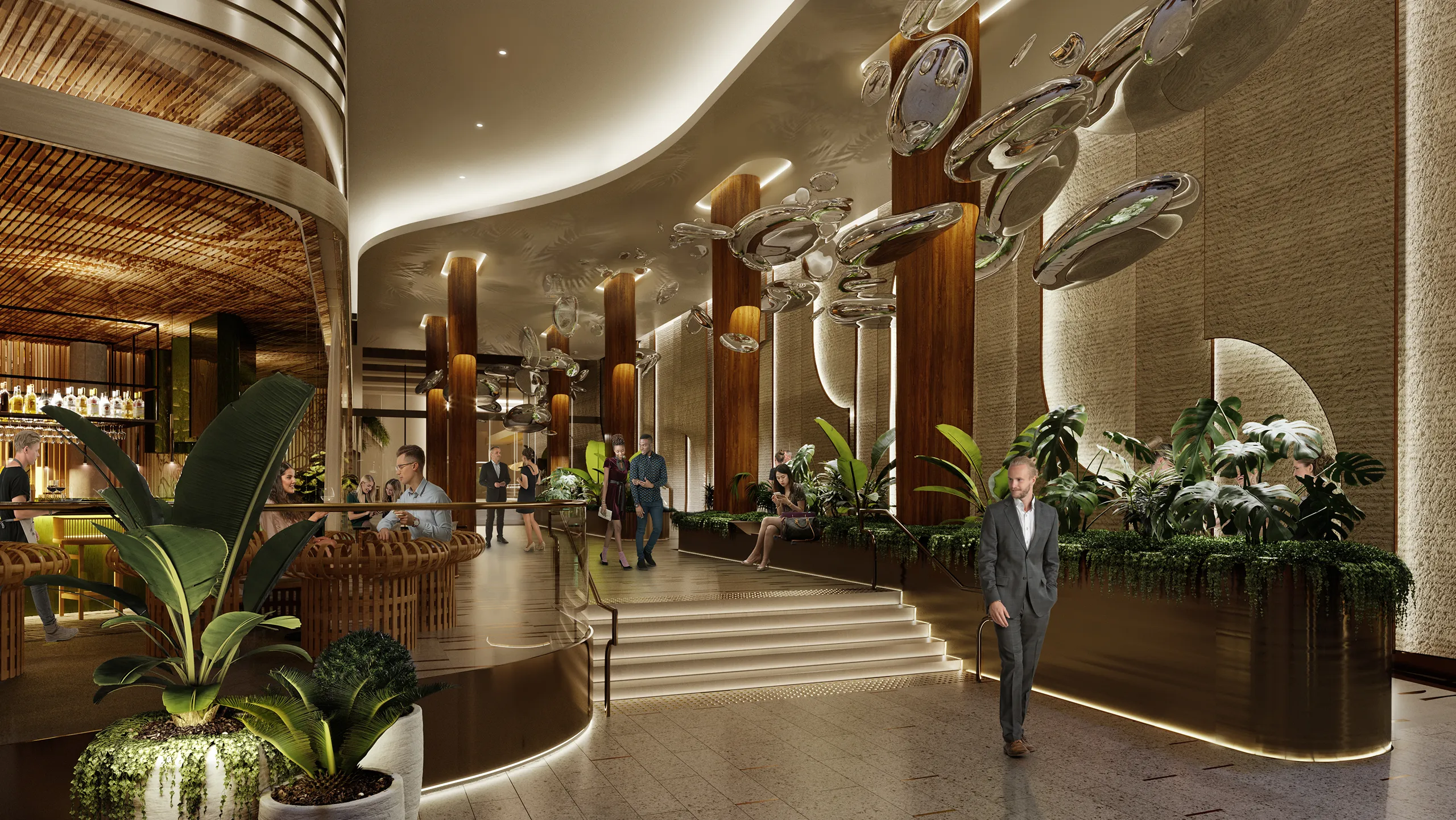 Hotel Star Gold Coast Australia Restaurant Bar real estate cgi