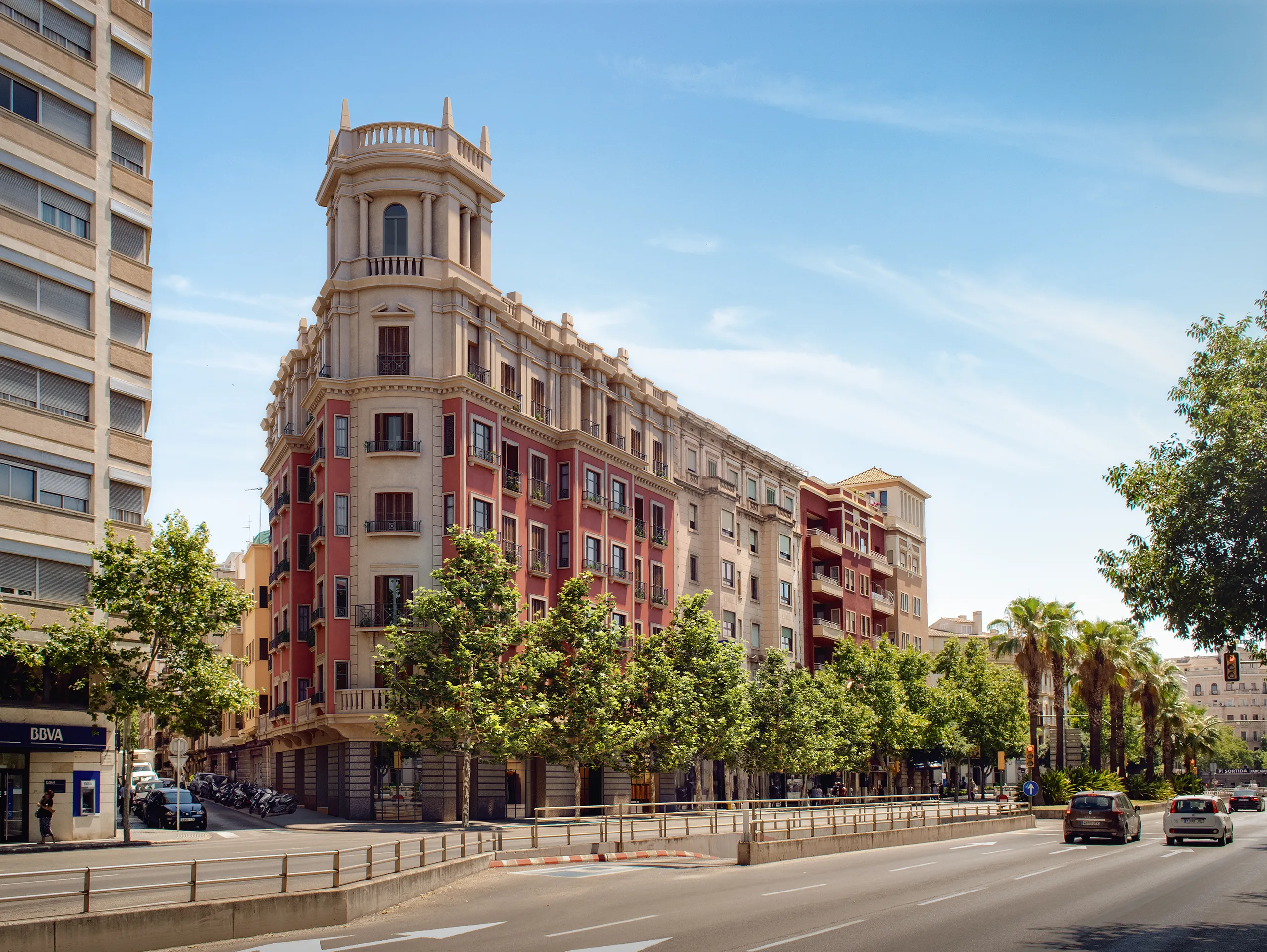 Comte Sallent Residences Palma Mallorca Fassade eye level Hyperrealistic Vr