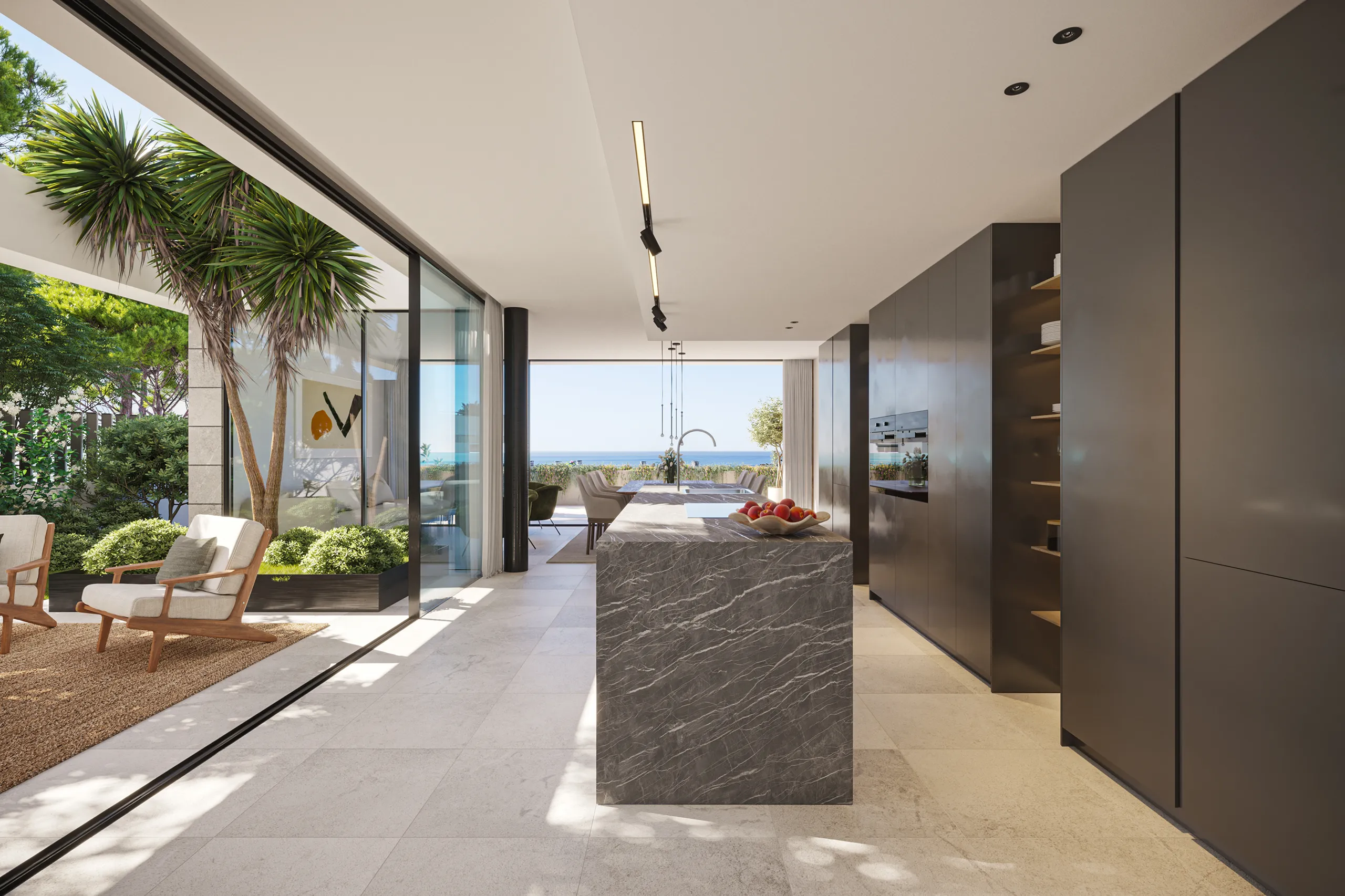 Ever Marivent Apartments Palma Mallorca Kitchen architectural rendering