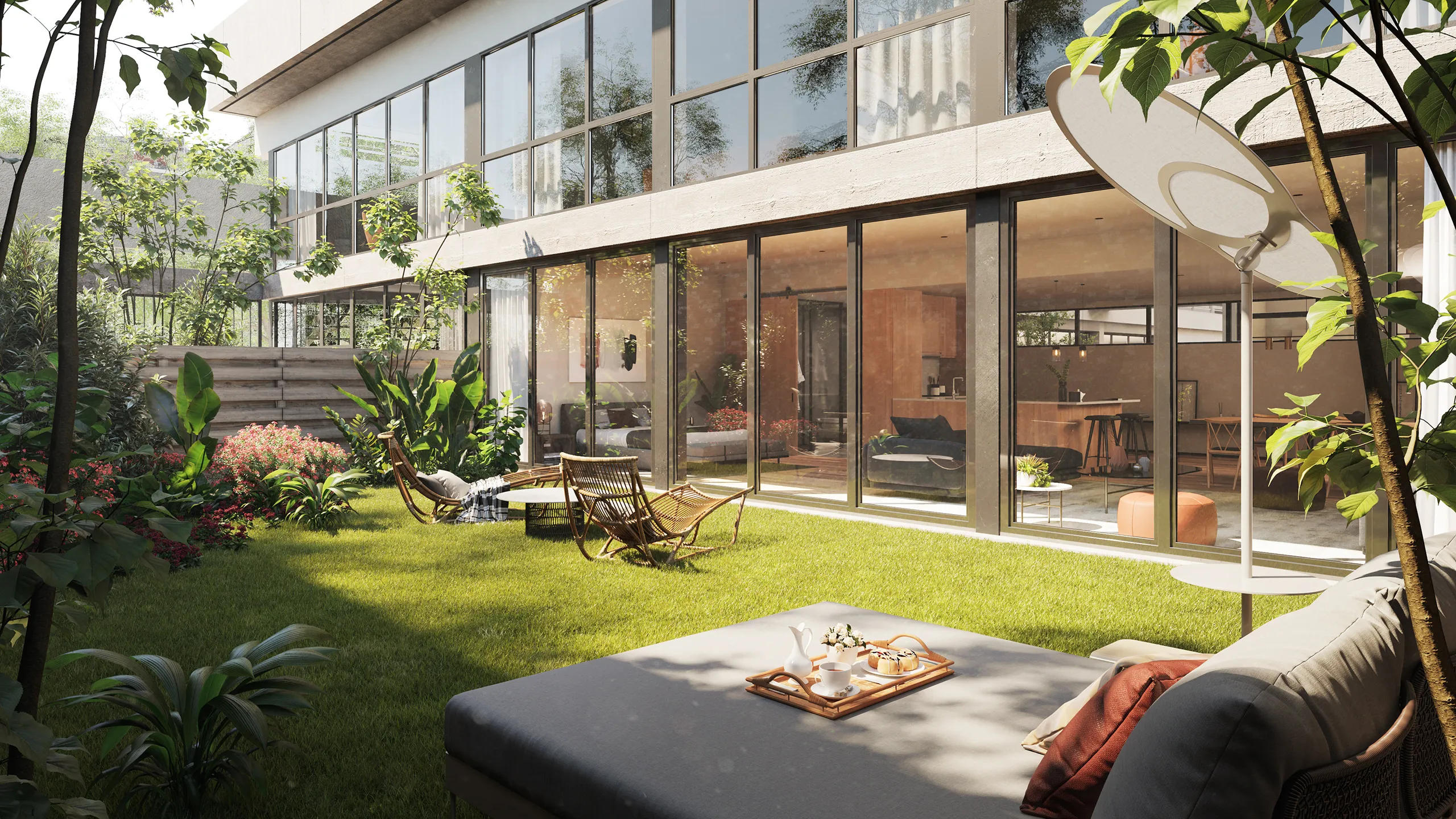 Viviendas Orfebreria Barcelona terrace Real Estate Rendering