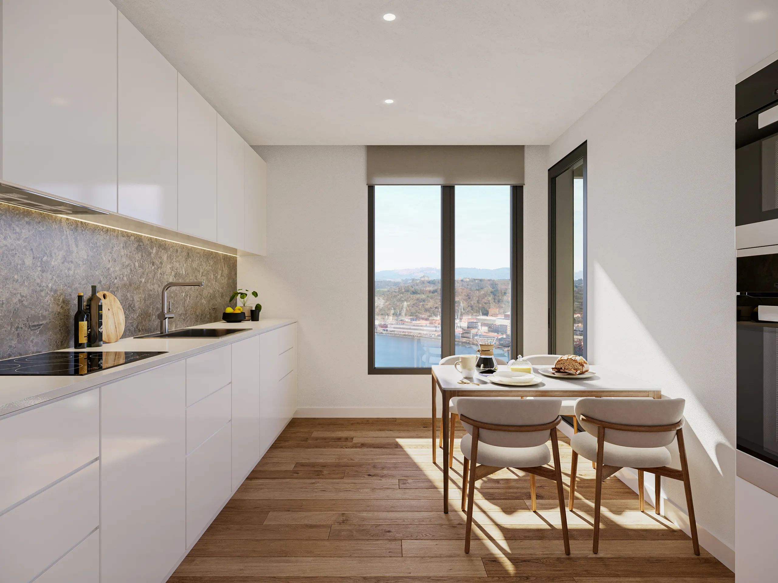 Viviendas Barakaldo Bilbao Kitchen Architectural Visualizations