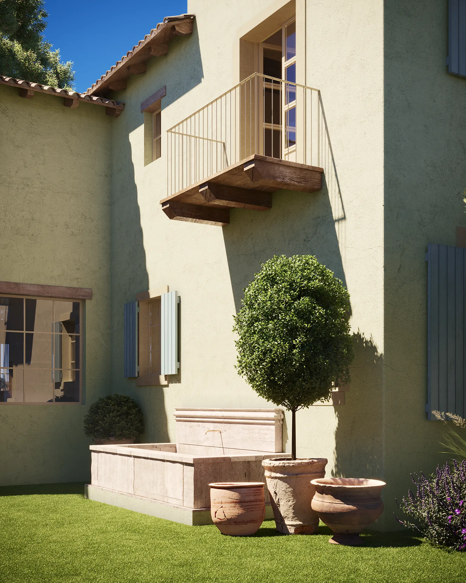 House Laguna Usa Balcony Real Estate Rendering