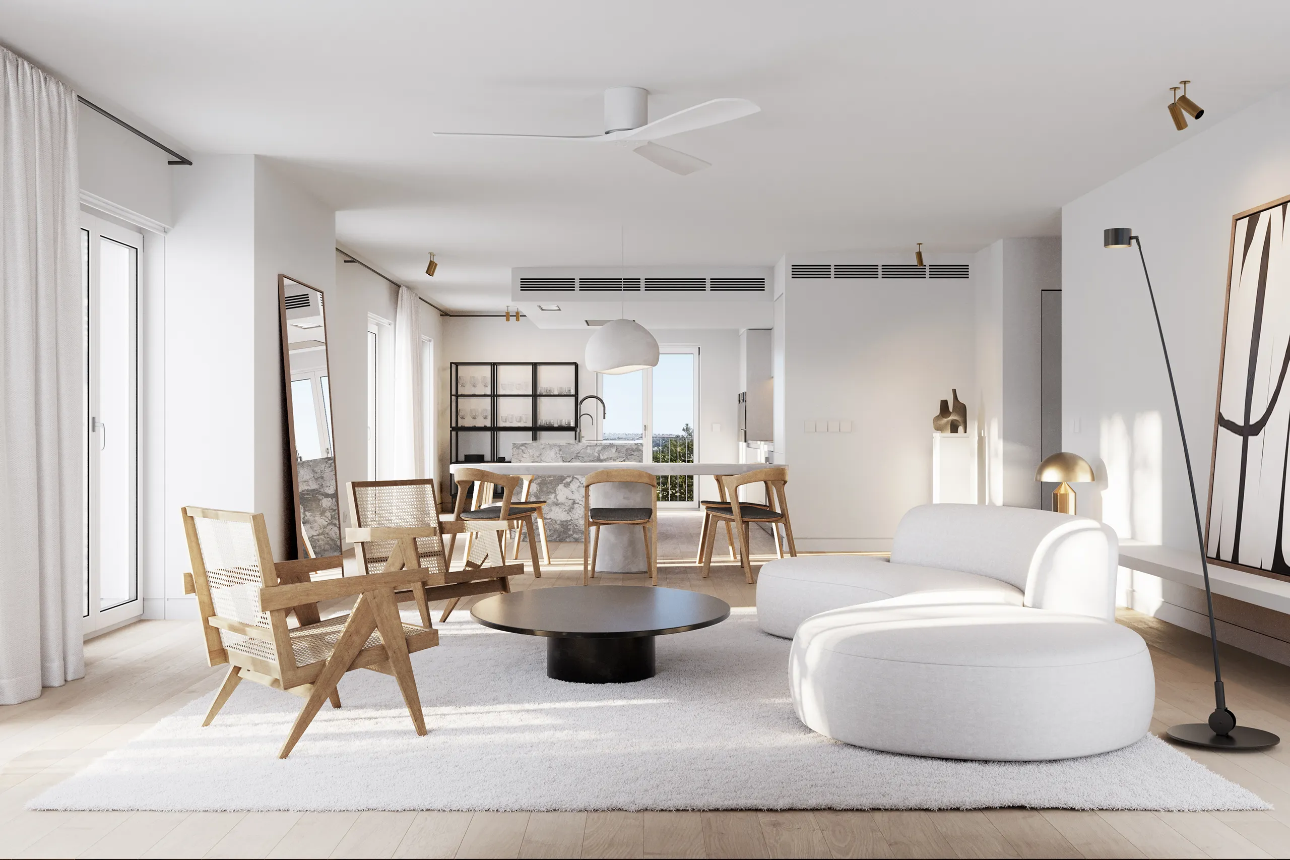 Apartment Lisboa Portugal Living Hyperrealistic Renders