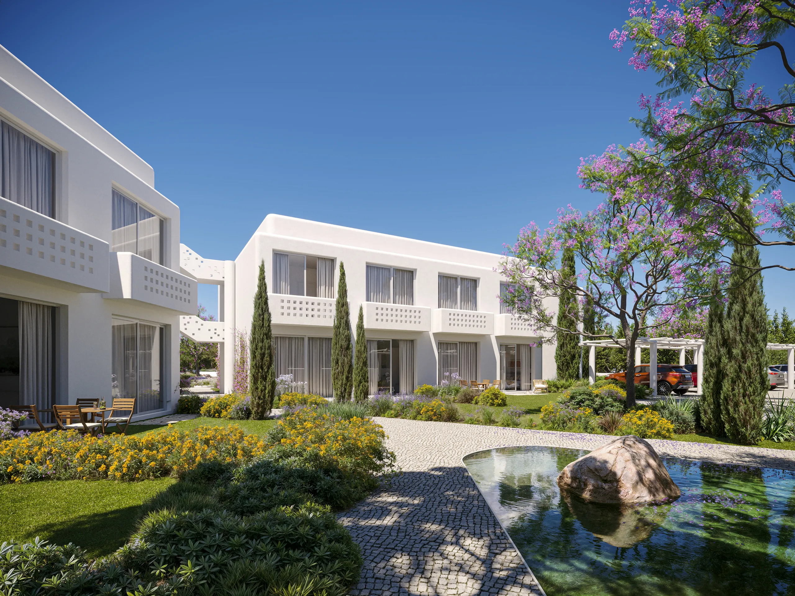 Housing Kyrenia Cyprus Fassade eye level Architectural Visualization