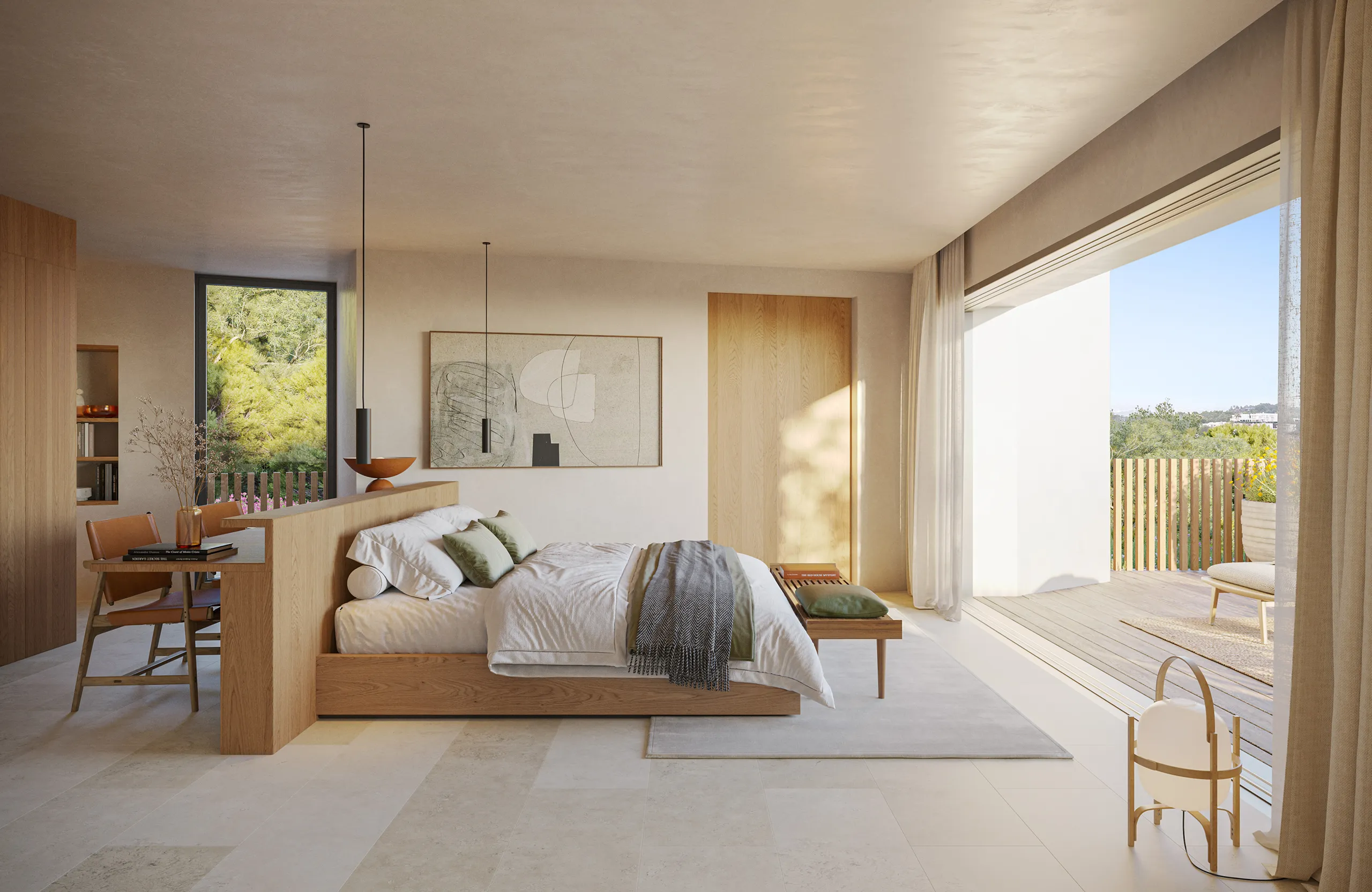 Villa Cap Martinet Ibiza Living architectural rendering