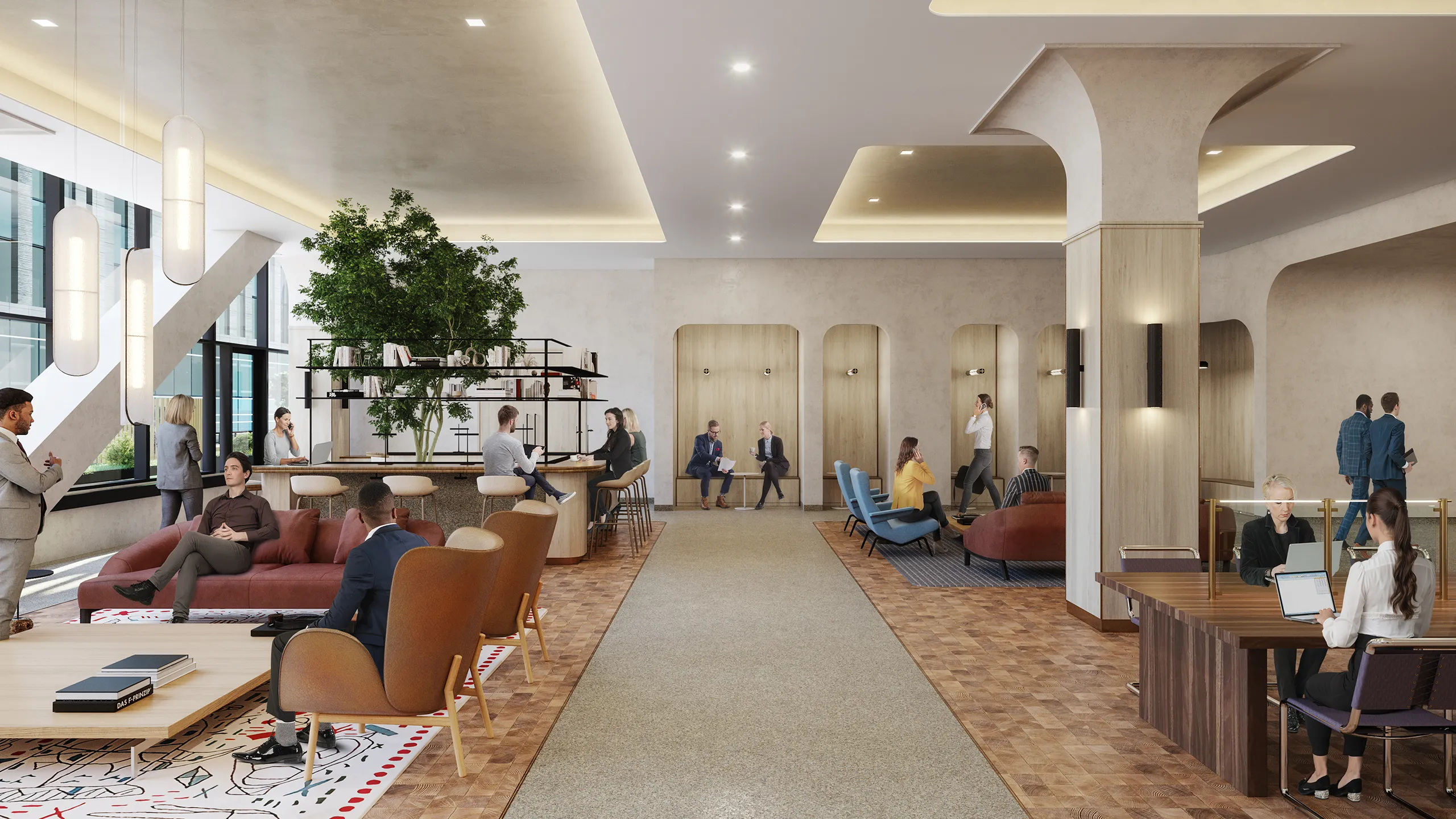 West Madison Chicago Usa Common Areas hyperrealistic cgi