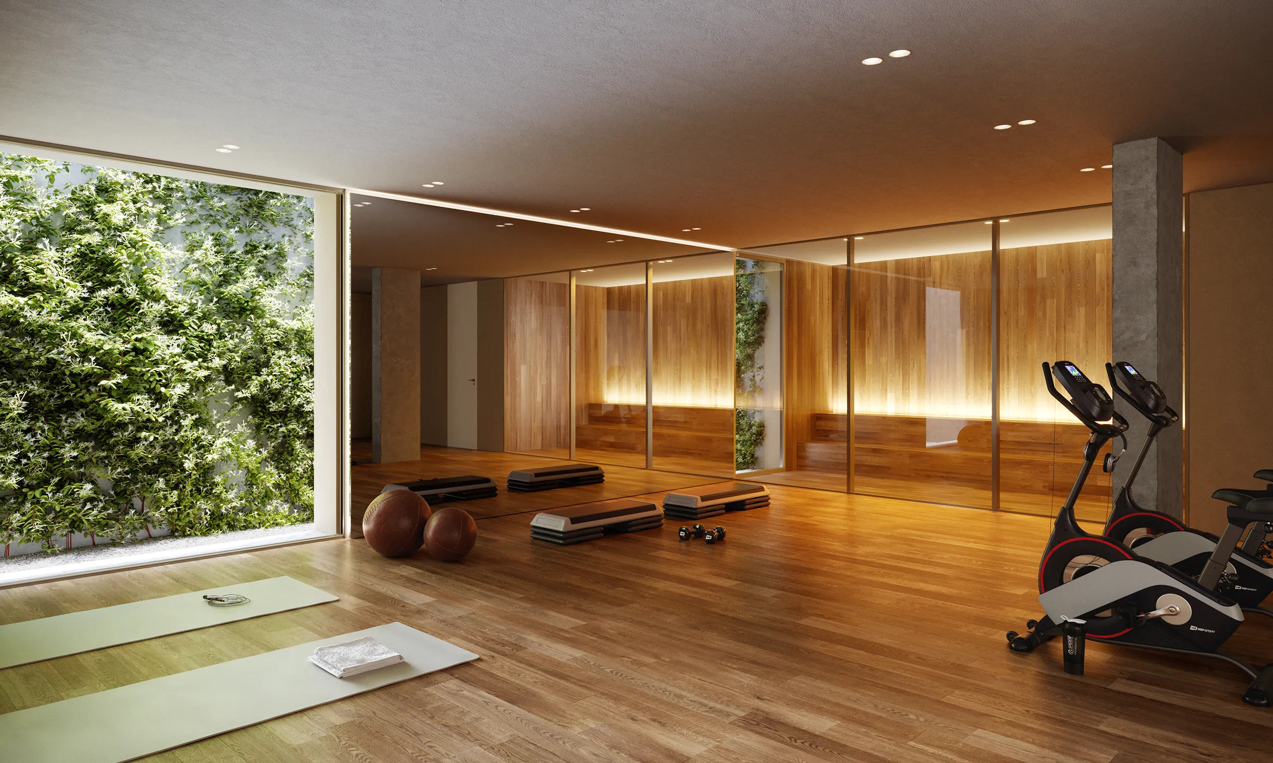 House Bunyola Mallorca Gym Real Estate Renders