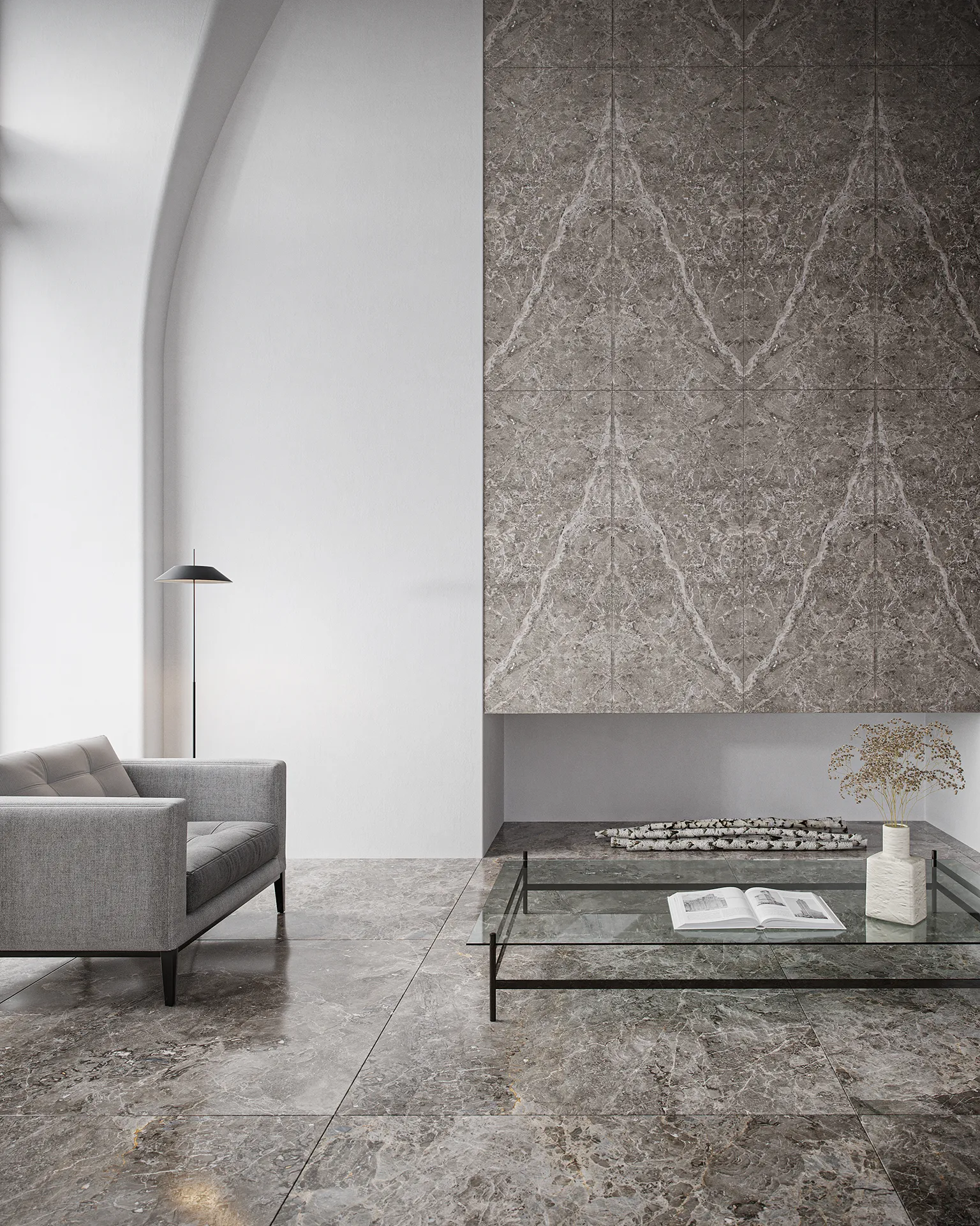 Porcelanosa Entrada 3d fotorrealista