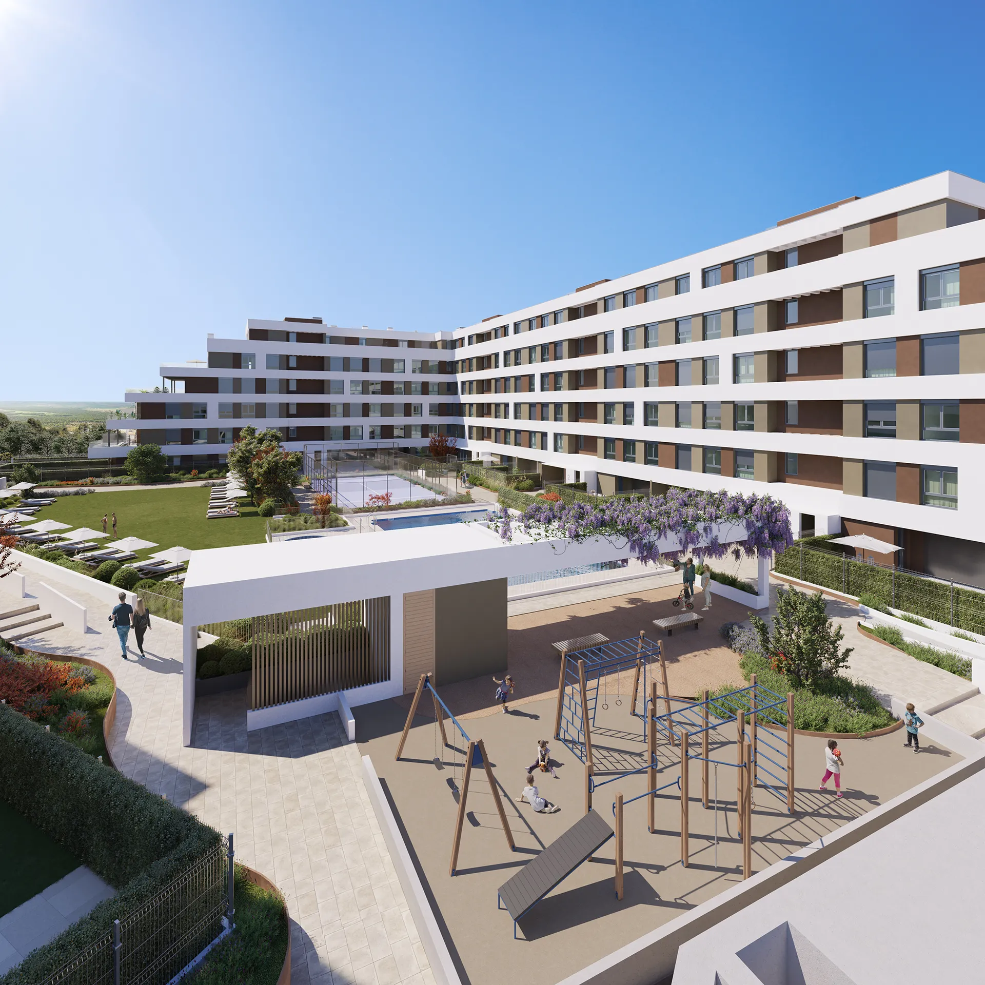 Viviendas Valladolid Valladolid Common Areas Architectural Visualization