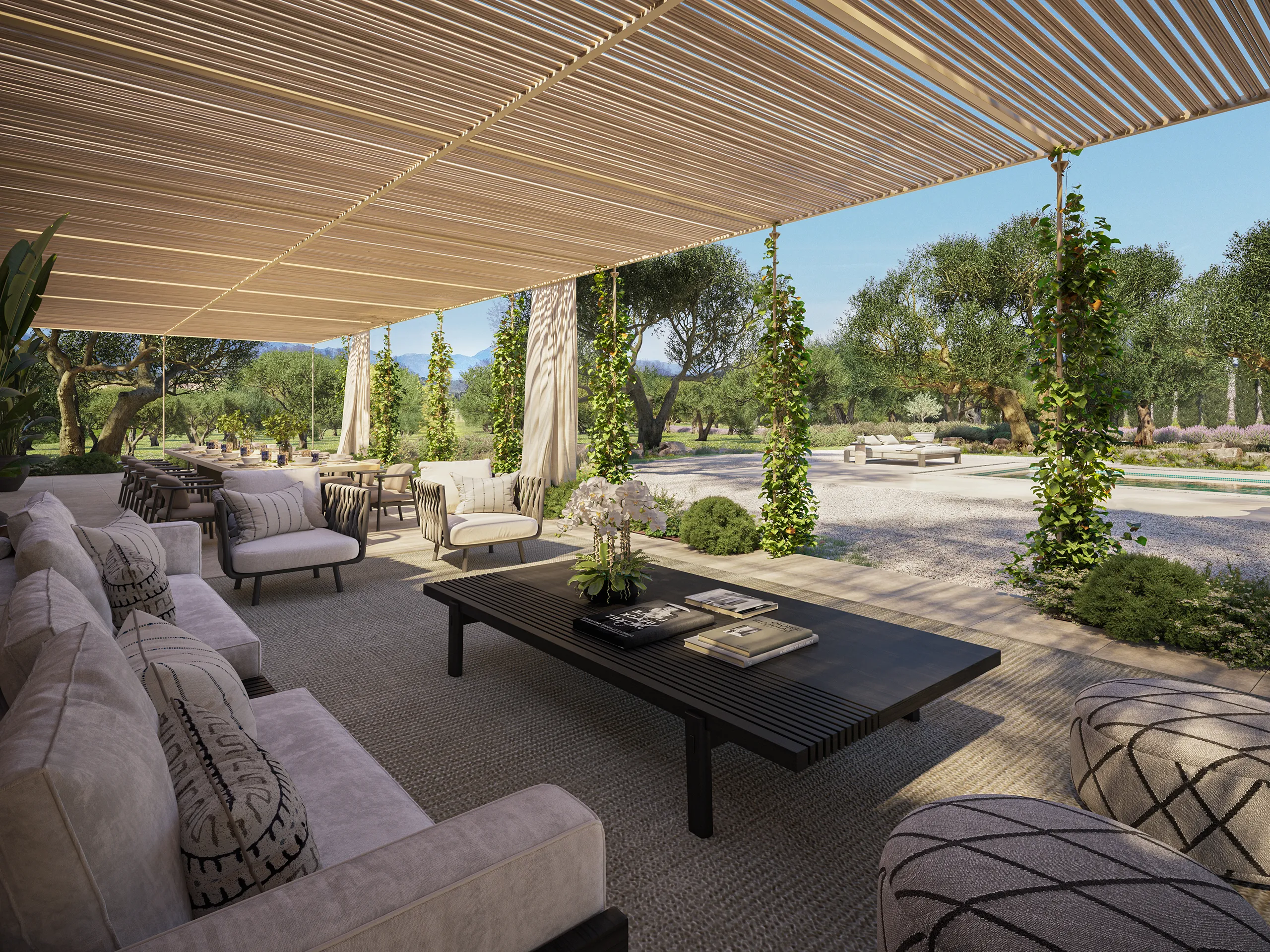 Finca Montuiri Mallorca Dining Real Estate Visualisation