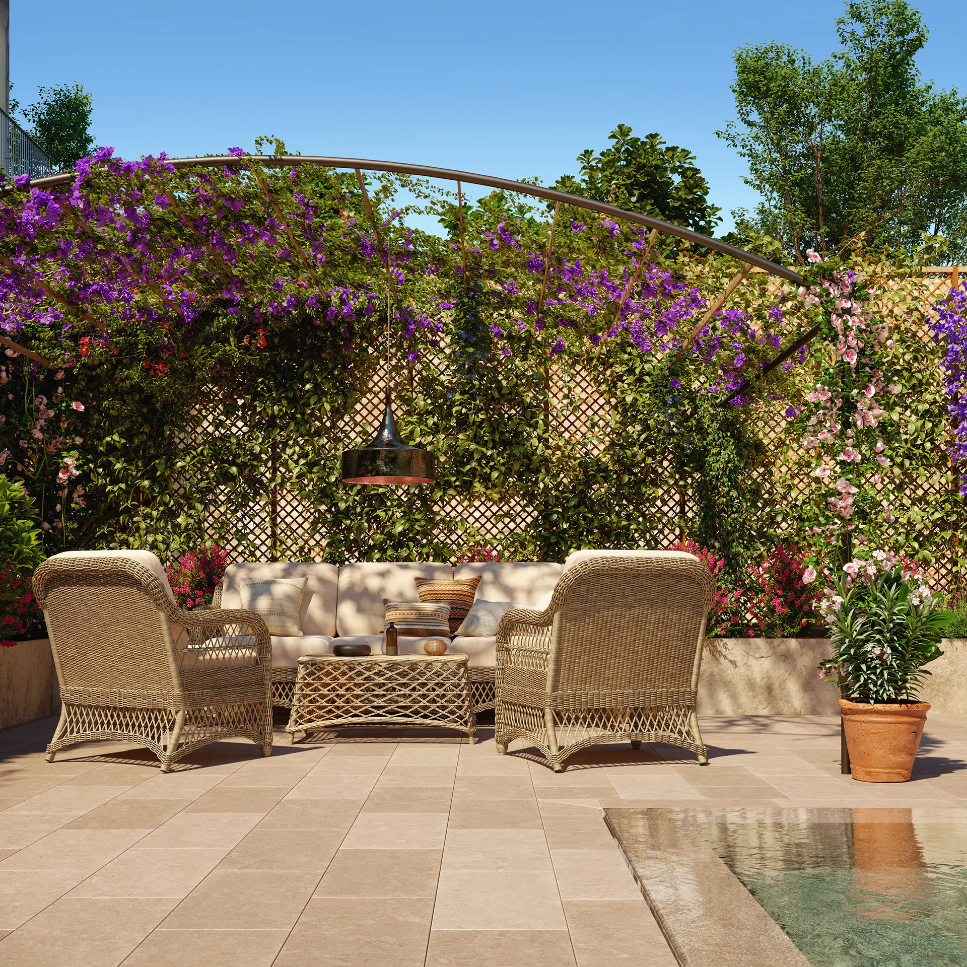 House Hotel Soller Mallorca Living Architectural Renders