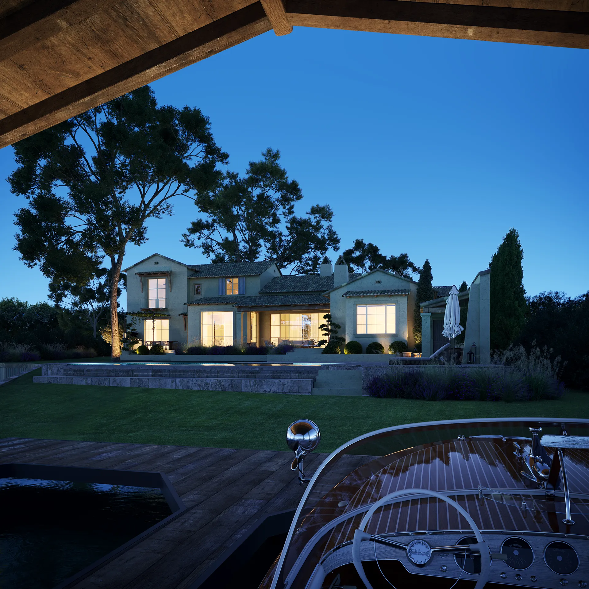 House Laguna Usa Pool Real Estate 3D