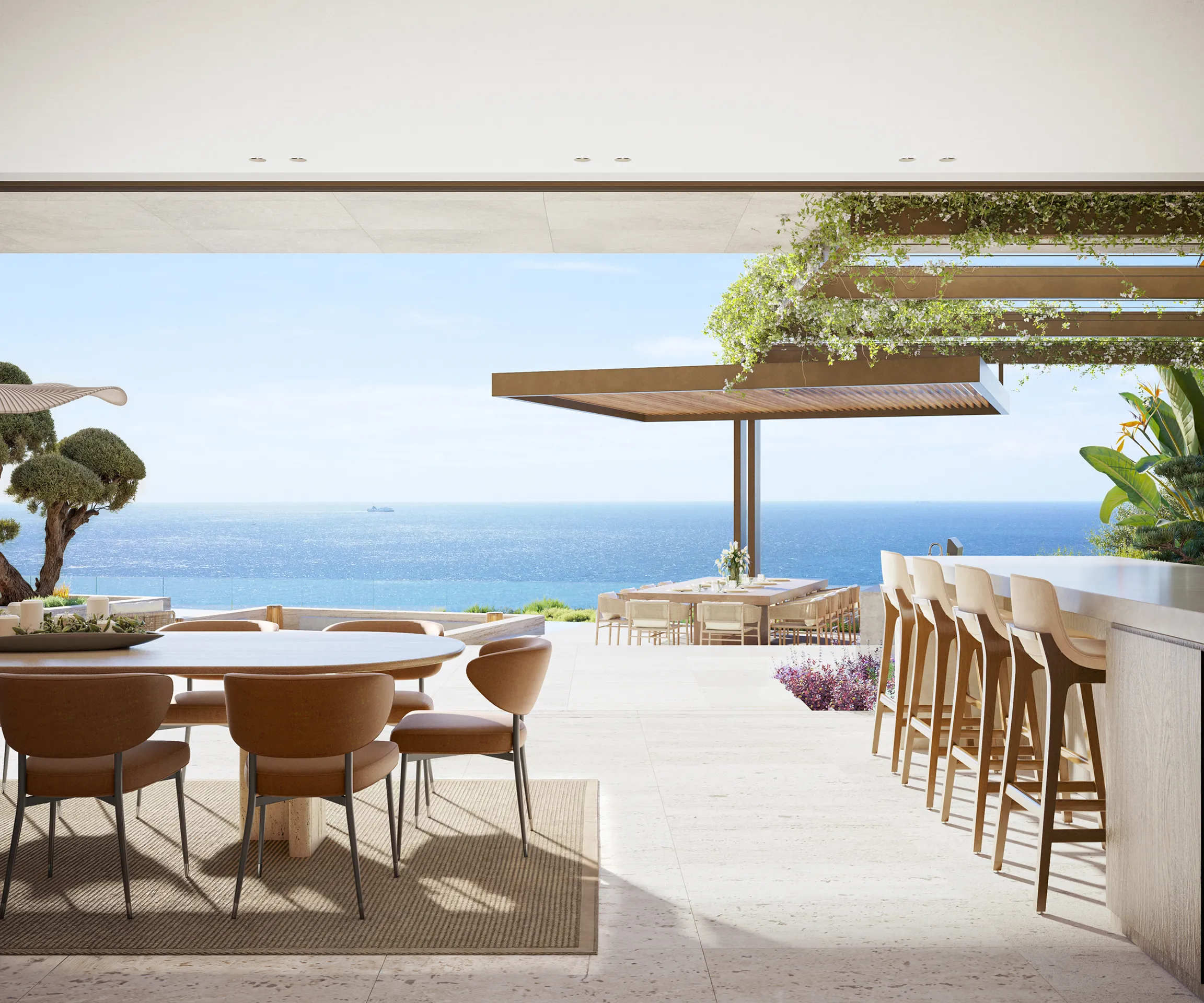 Villa Maravant Andratx Mallorca Comedor Visualizacion arquitectonica