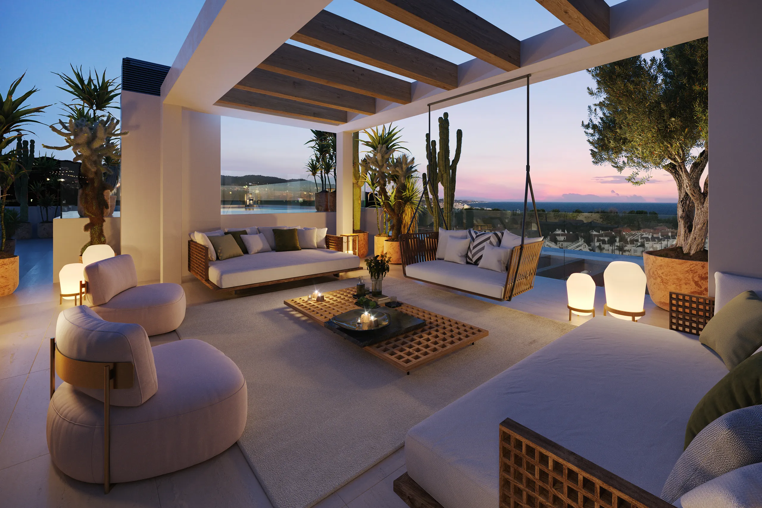 Apartments the Earth Marbella Pergola real estate rendering