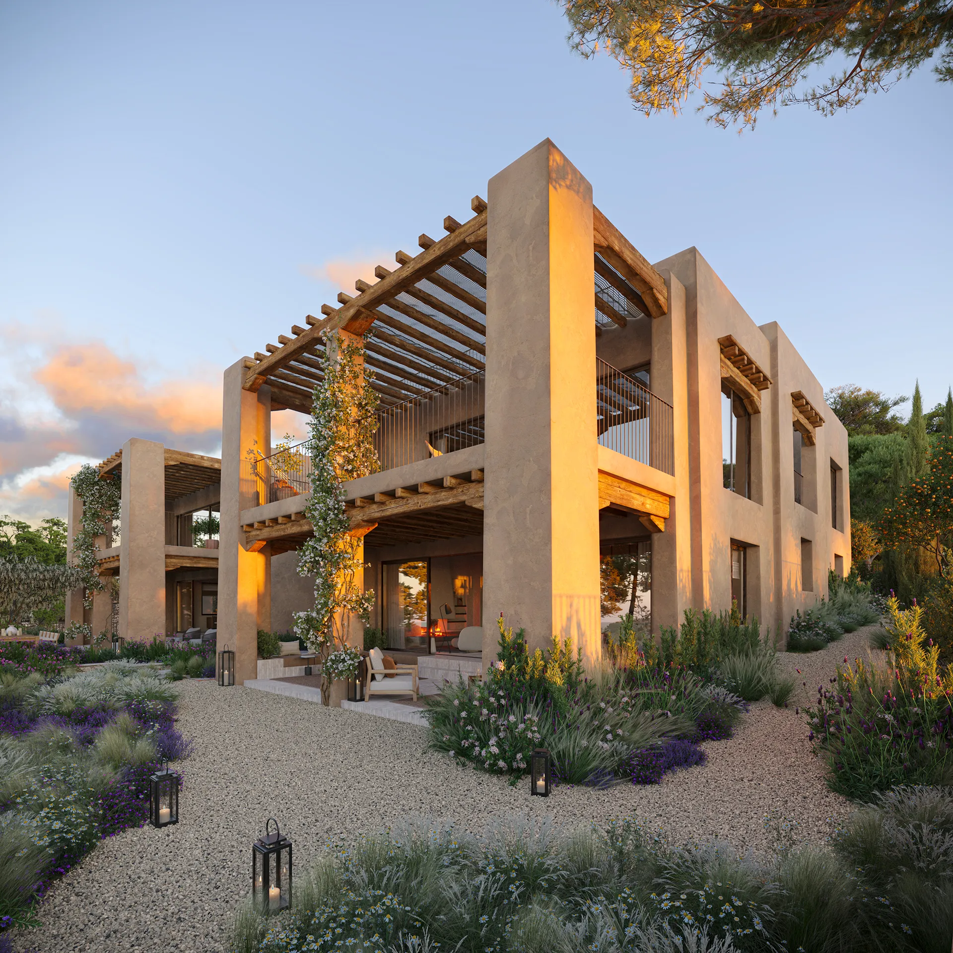 Casa Cap Martinet Ibiza pergola visualizacion arquitectonica
