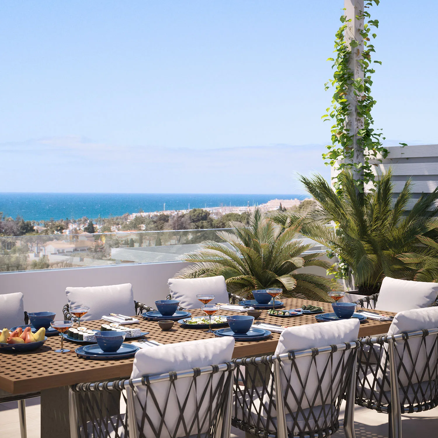 Benalus Residences Golden Mile Marbella terrace Architectural Visualisation