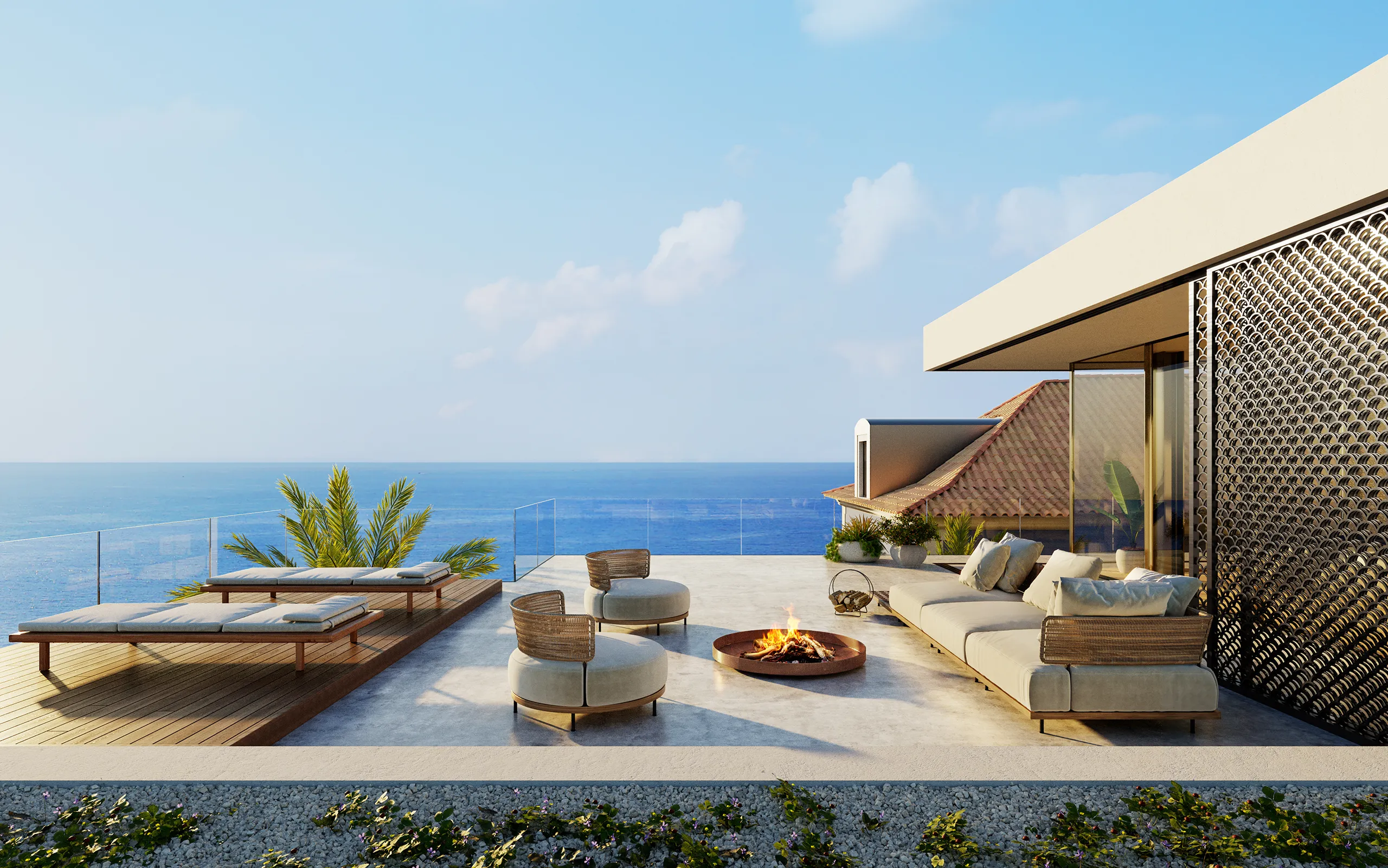 Avencas Housing Lisboa Portugal Pool photorealistic 3d